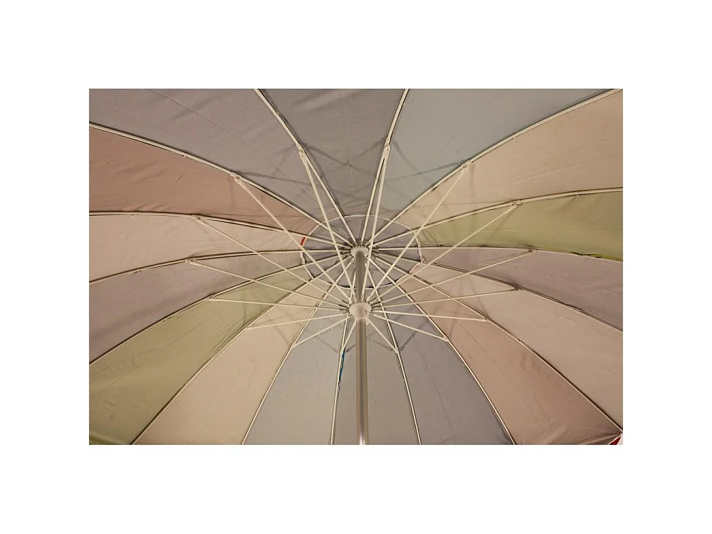 Ombrellone da mare con aste in fibra di vetro ombrello per spiaggia e piscina palo in alluminio orientabile / Ø220 cm / Rosso