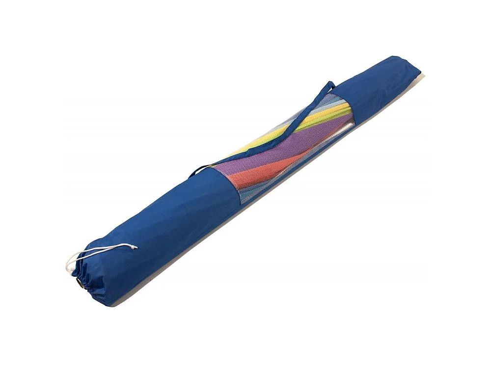 Ombrellone da mare con aste in fibra di vetro ombrello per spiaggia e piscina palo in alluminio orientabile / Ø220 cm / Rosso