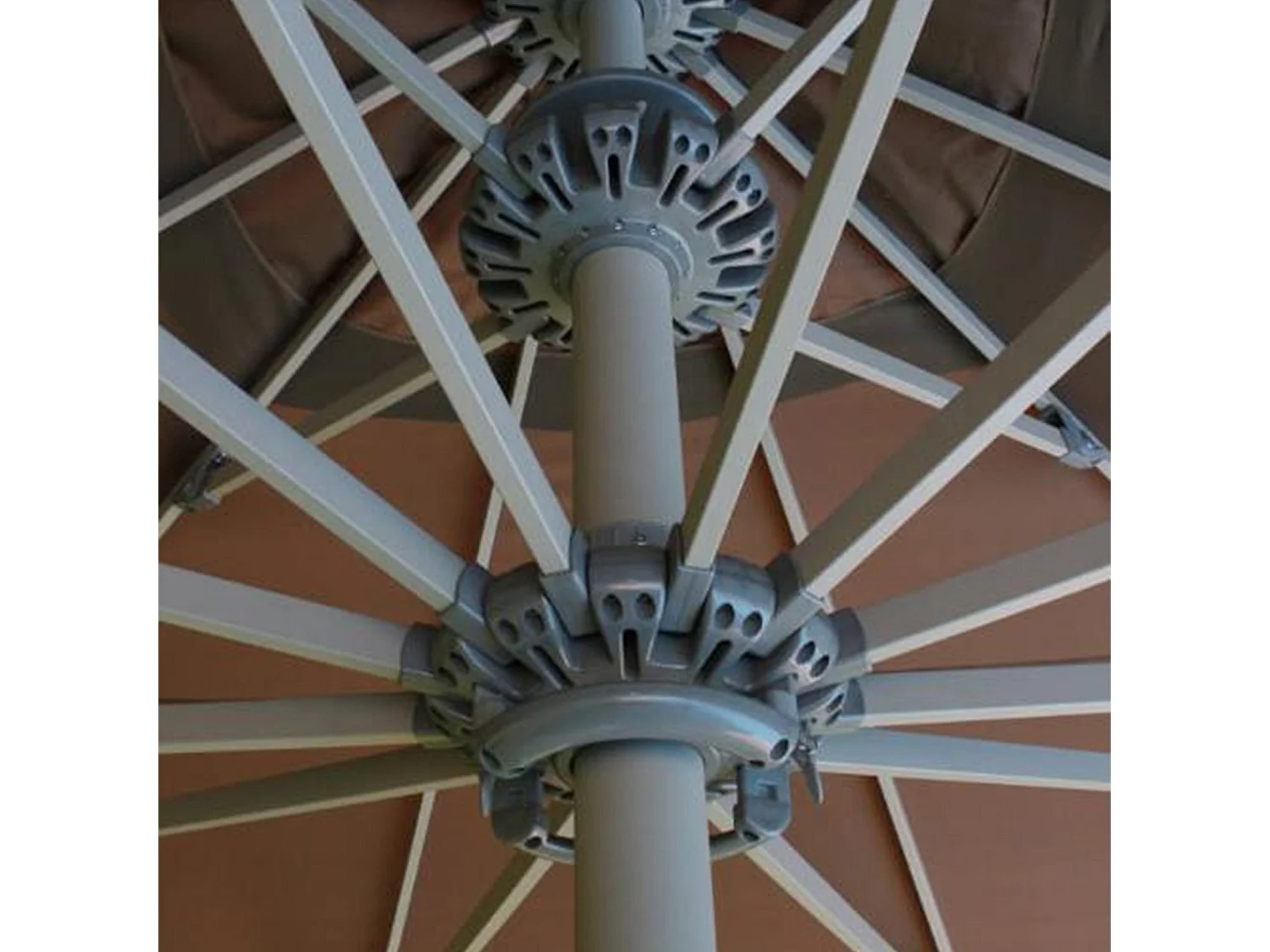 Ombrellone con palo centrale professionale ''Giove'' 5 x 5 mt in alluminio verniciato a polvere da Bar e Ristorante / Default Title