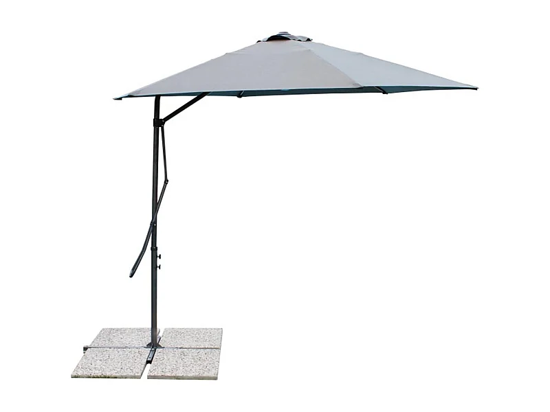 Ombrellone con palo laterale ''Zenith'' 2 x 3 mt in acciaio verniciato a polvere da giardino e balcone / Default Title