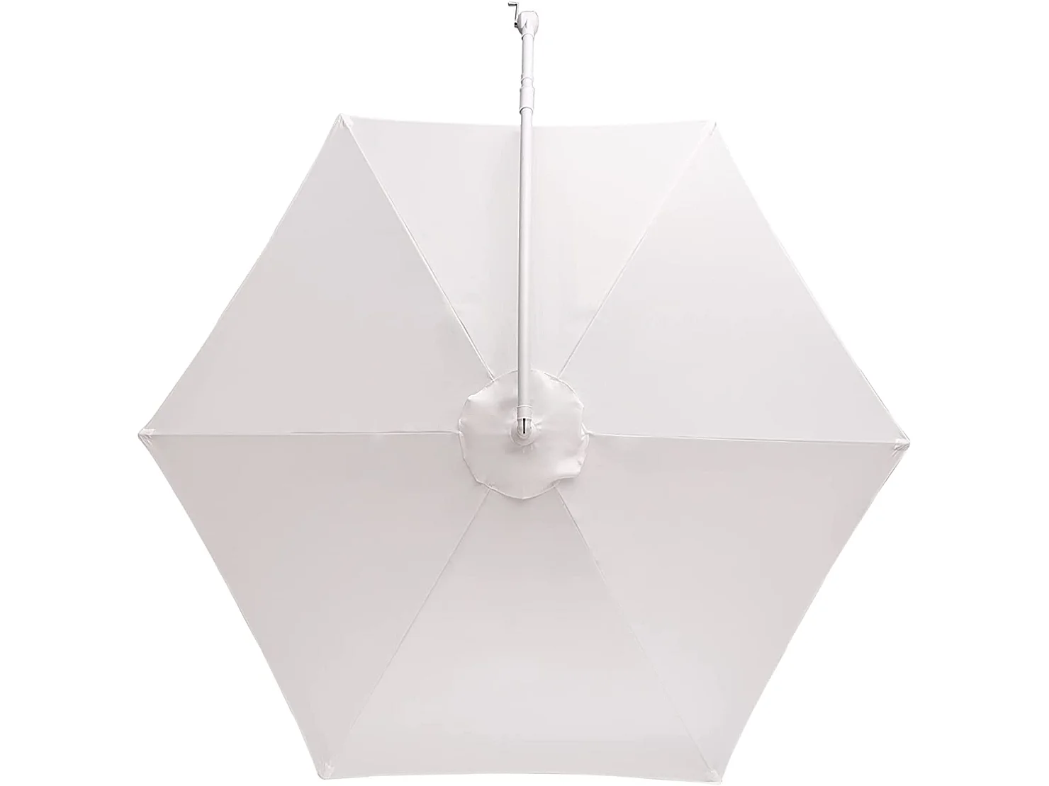 Ombrellone palo laterale "Texas" in acciaio da esterno per giardino e balcone / Tortora / Diam. 3 mt