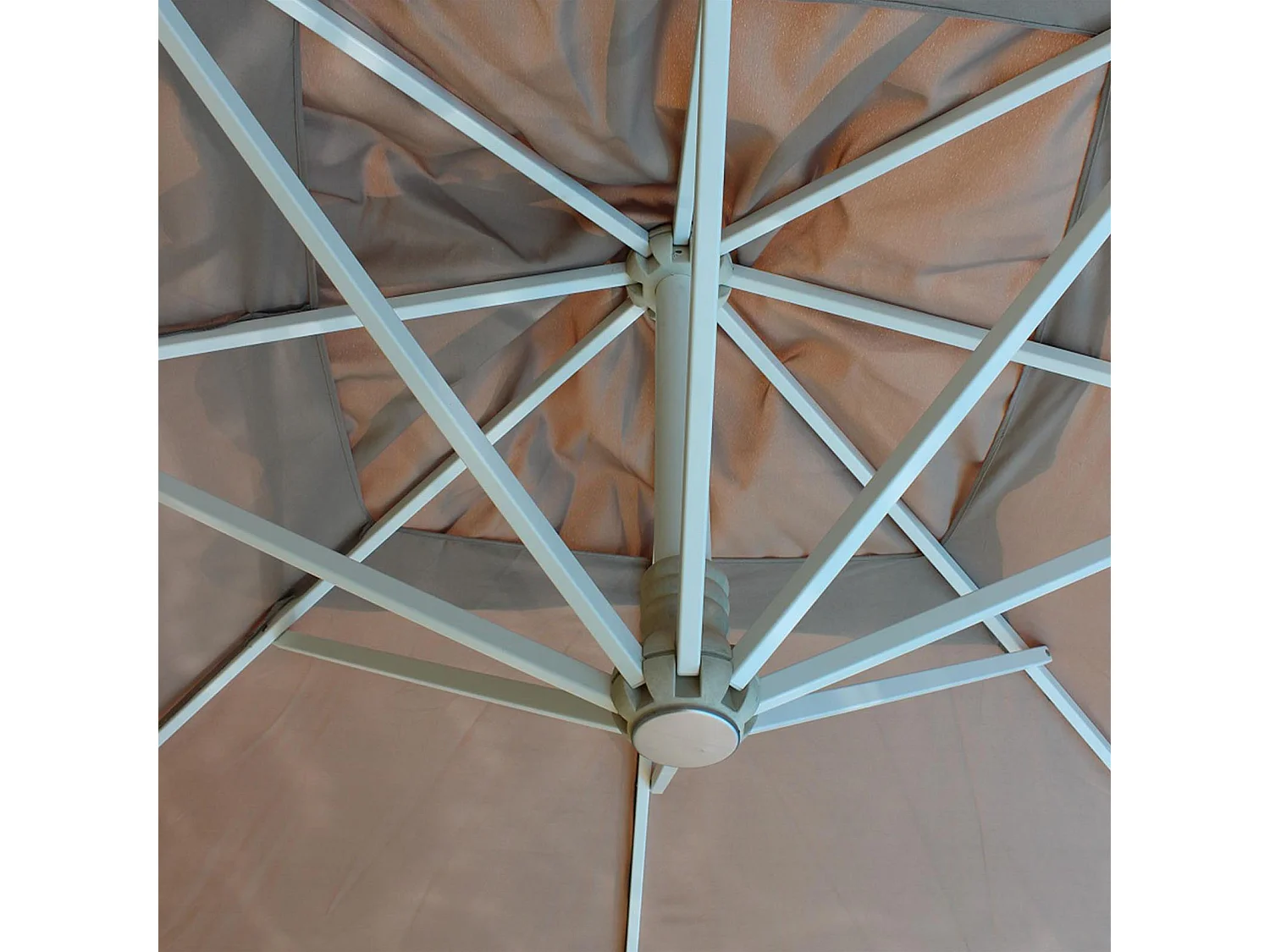 Ombrellone pegaso tortora 3x3 alluminio palo laterale da giardino bar ristorante ombrelloni / Default Title