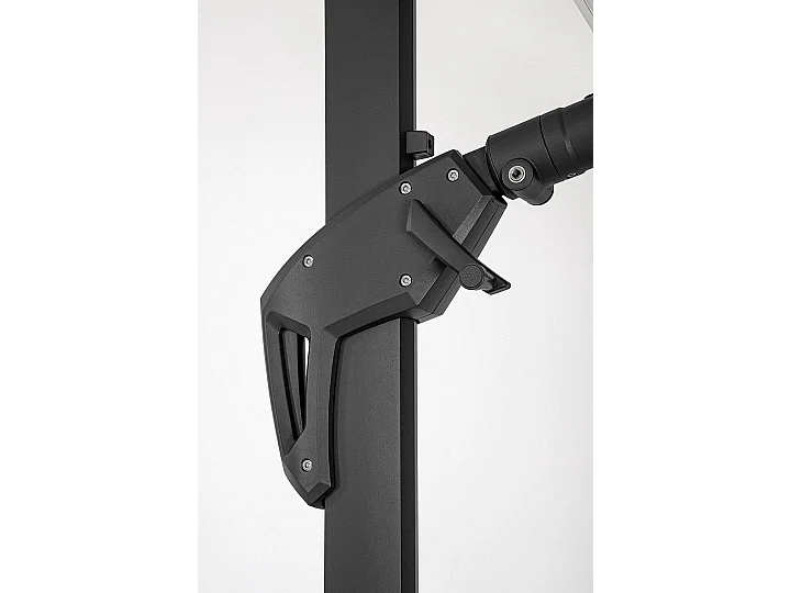 Ombrellone da giardino "Egadi" in alluminio con palo laterale orientabile / 3 x 4 mt