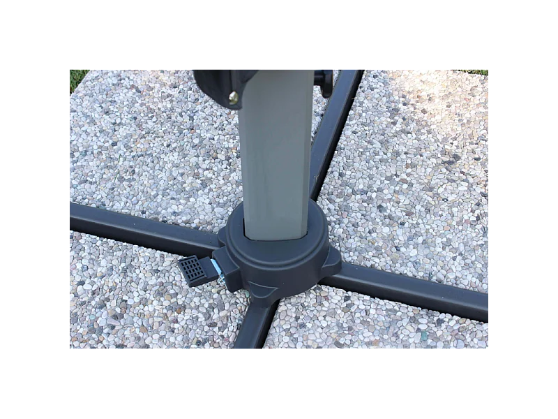 Ombrellone da giardino "Egadi" in alluminio con palo laterale orientabile / 3 x 4 mt