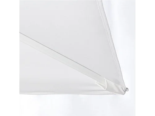 Ombrellone con palo laterale ''Saturno'' in alluminio verniciato a polvere da giardino e balcone / 3 x 4 Mt / Bianco