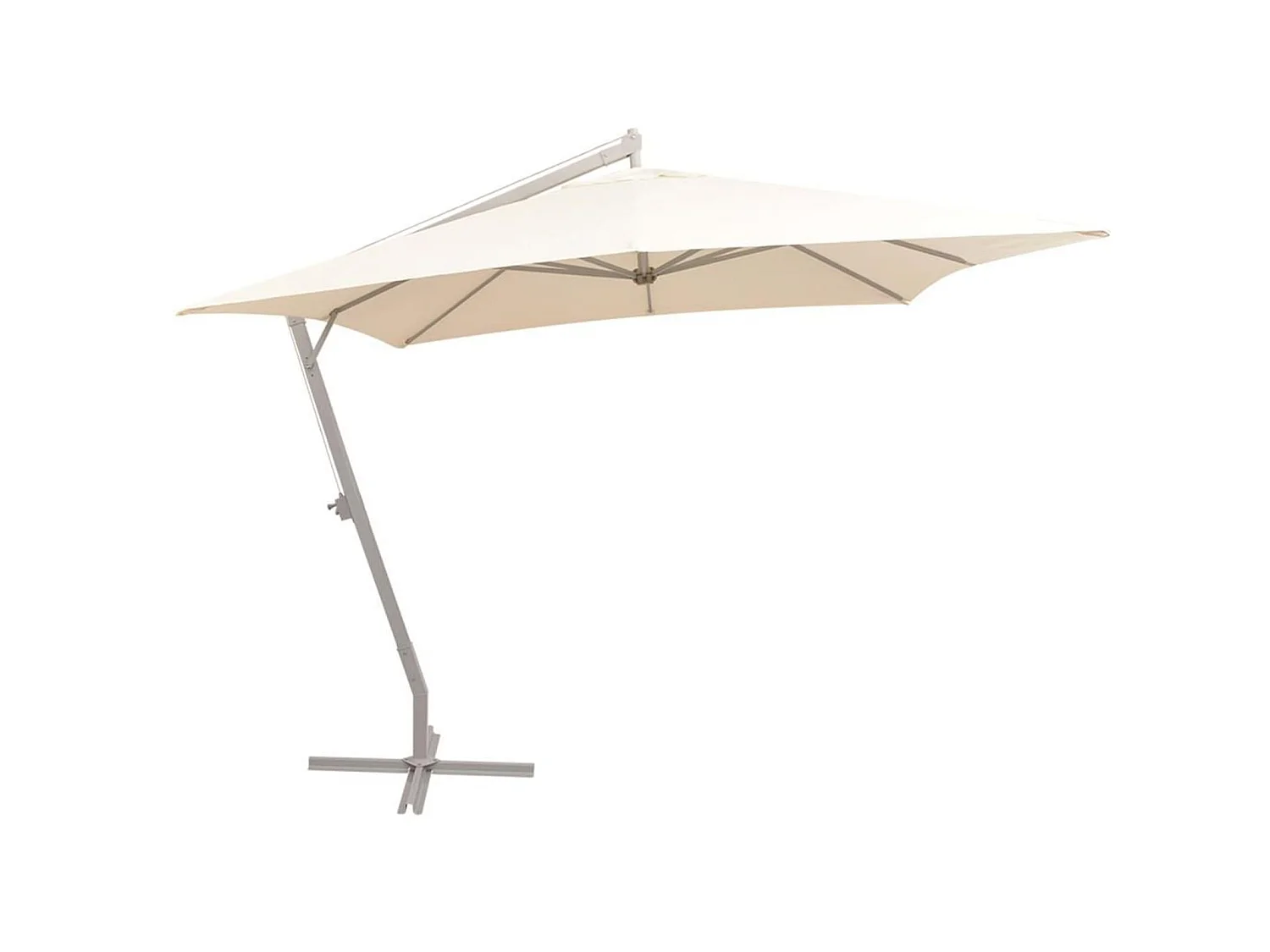 Ombrellone pegaso tortora 3x4 alluminio palo laterale da giardino bar ristorante ombrelloni / Default Title