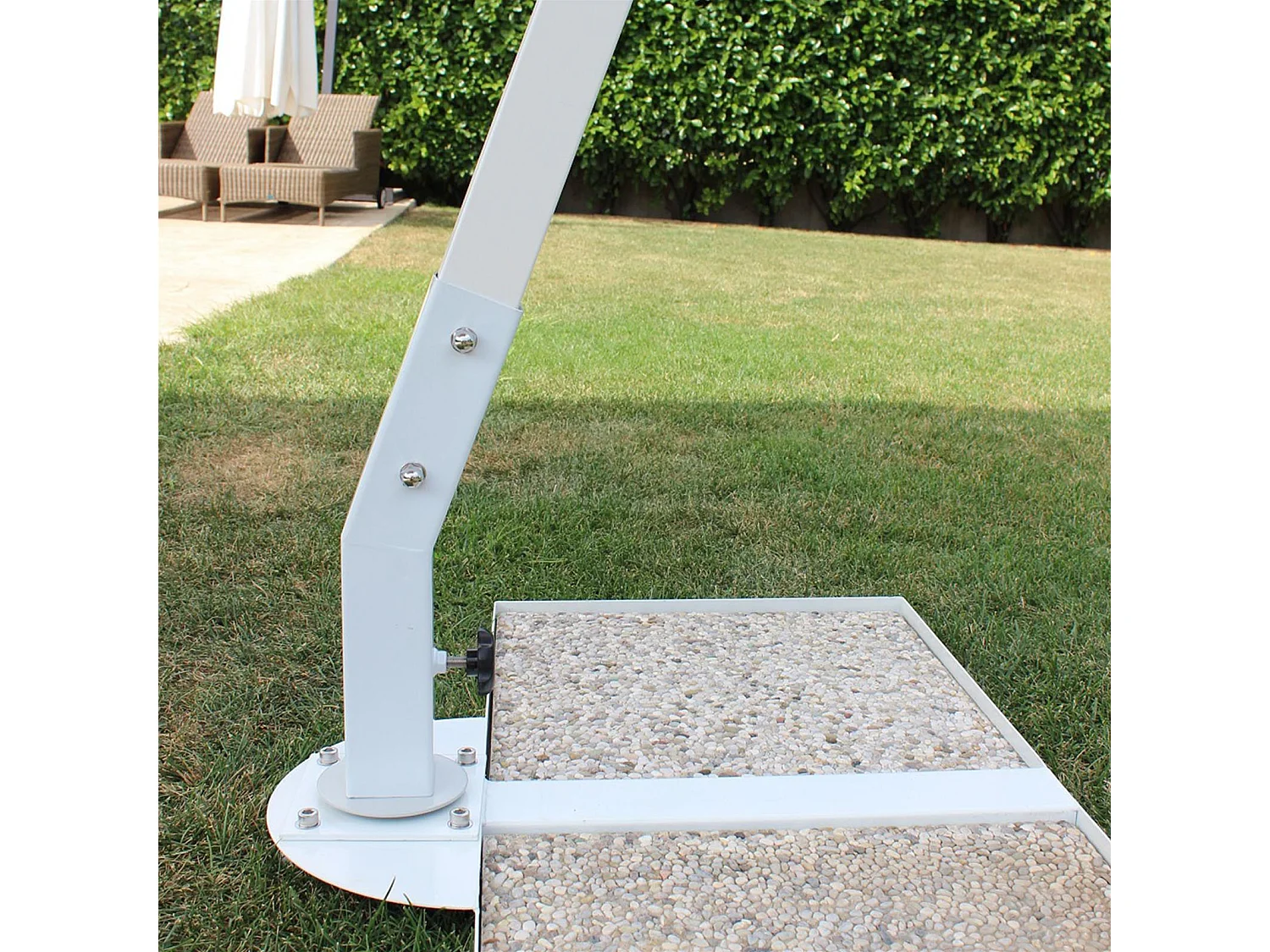 Ombrellone pegaso tortora 3x4 alluminio palo laterale da giardino bar ristorante ombrelloni / Default Title