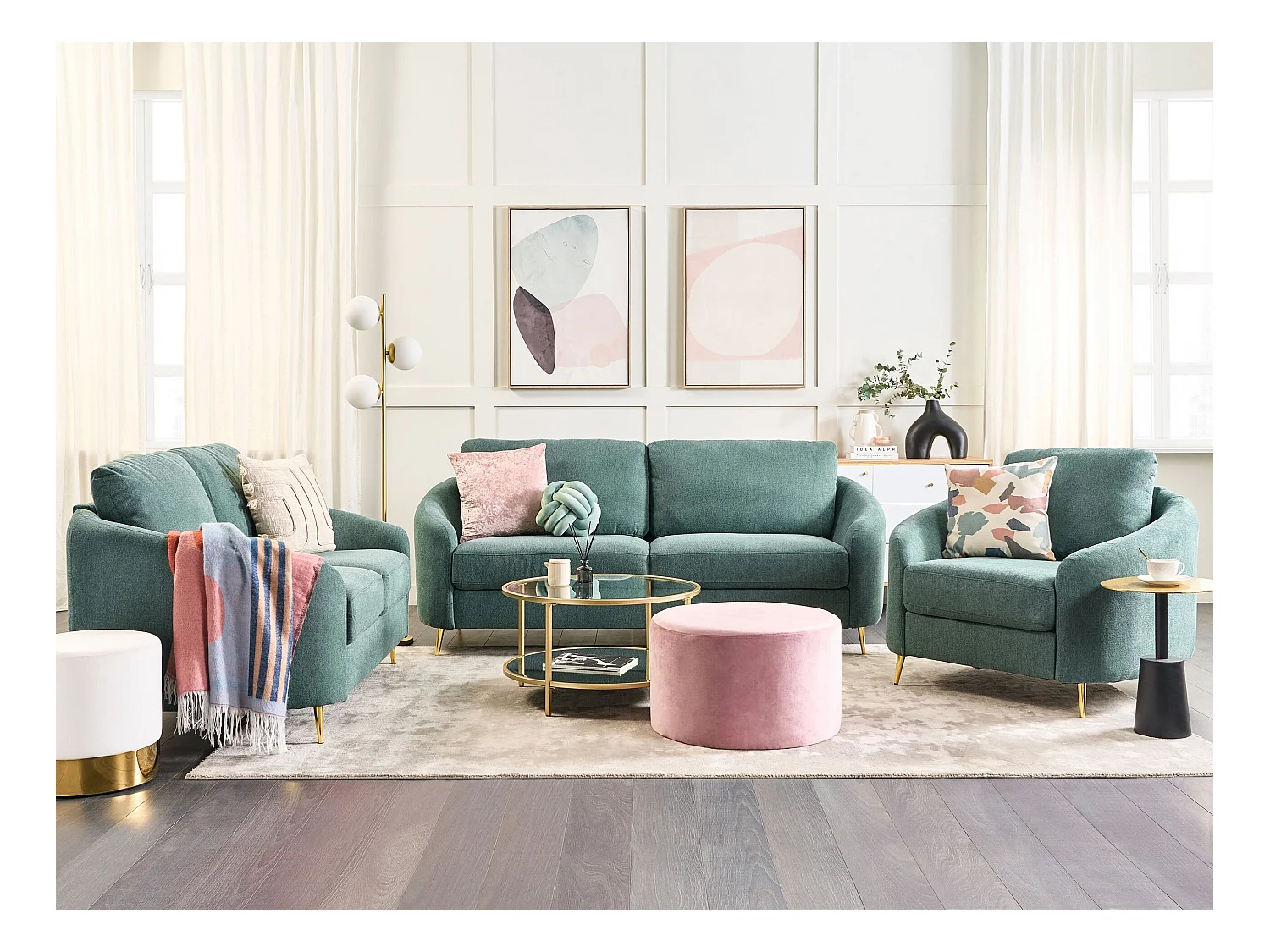 Bankenset TROSA Stof Groen 6-zitter