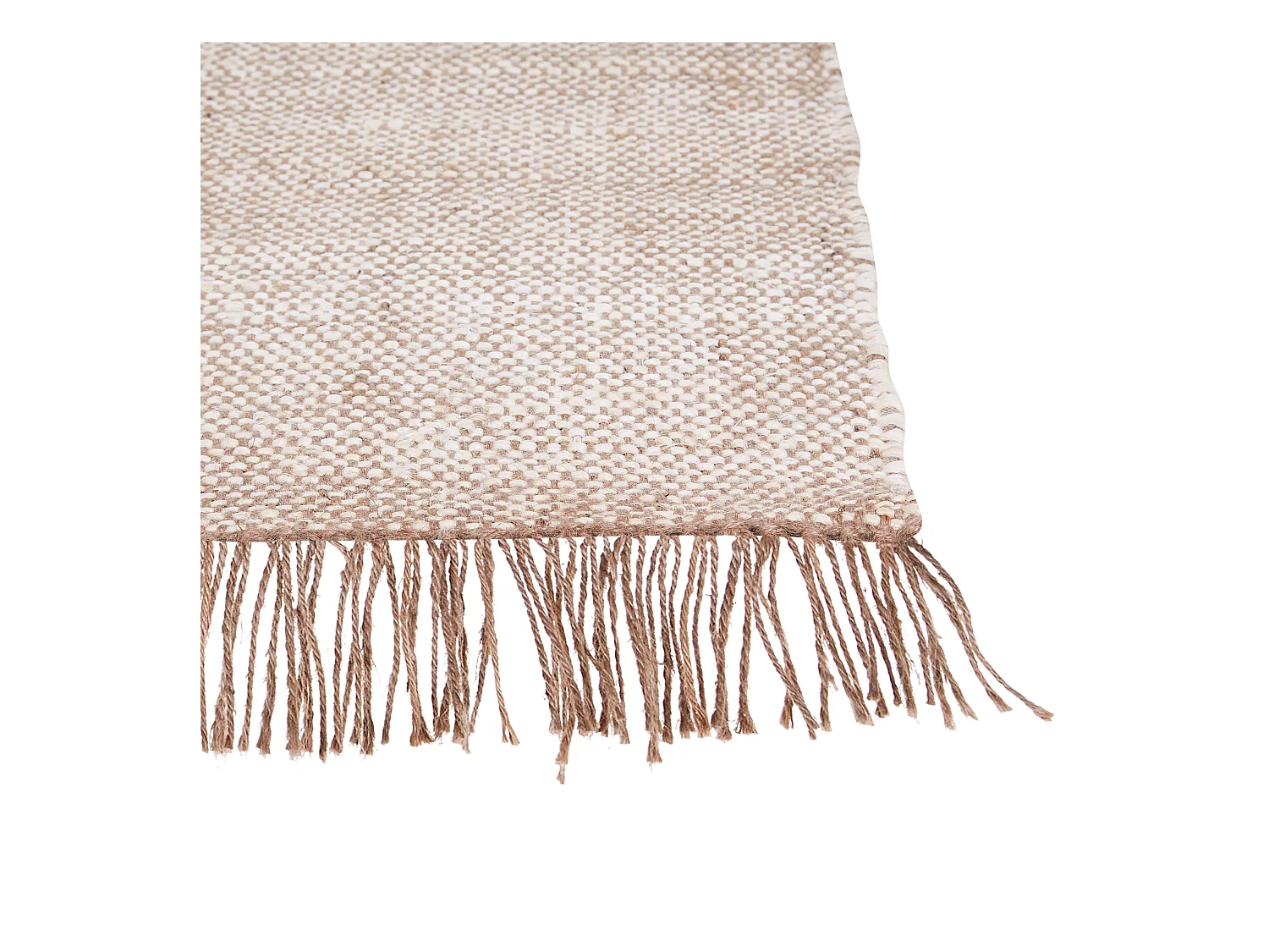 Rustikaler Teppich aus Jute Rechteckig Niedriger Flor 160 x 230 cm Braun Samlar