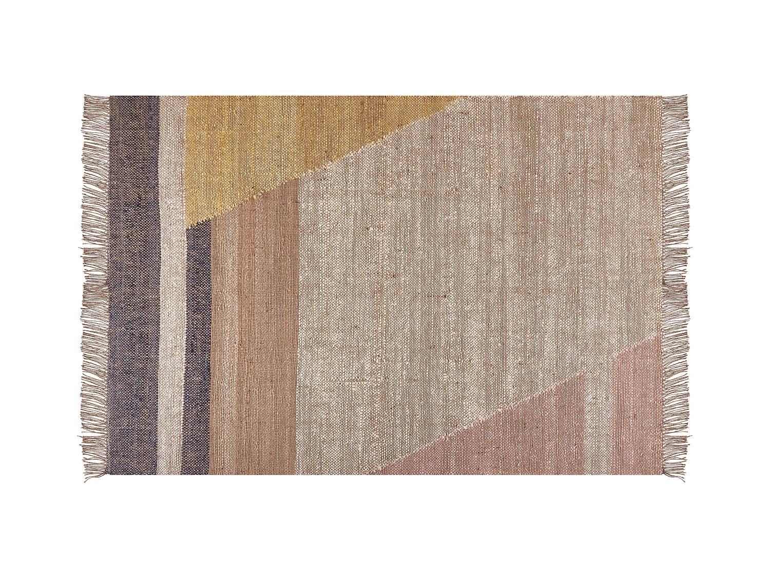 Rustikaler Teppich aus Jute Rechteckig Niedriger Flor 140 x 200 cm Braun Samlar