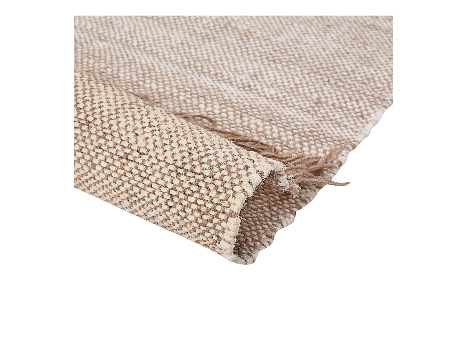 Rustikaler Teppich aus Jute Rechteckig Niedriger Flor 140 x 200 cm Braun Samlar