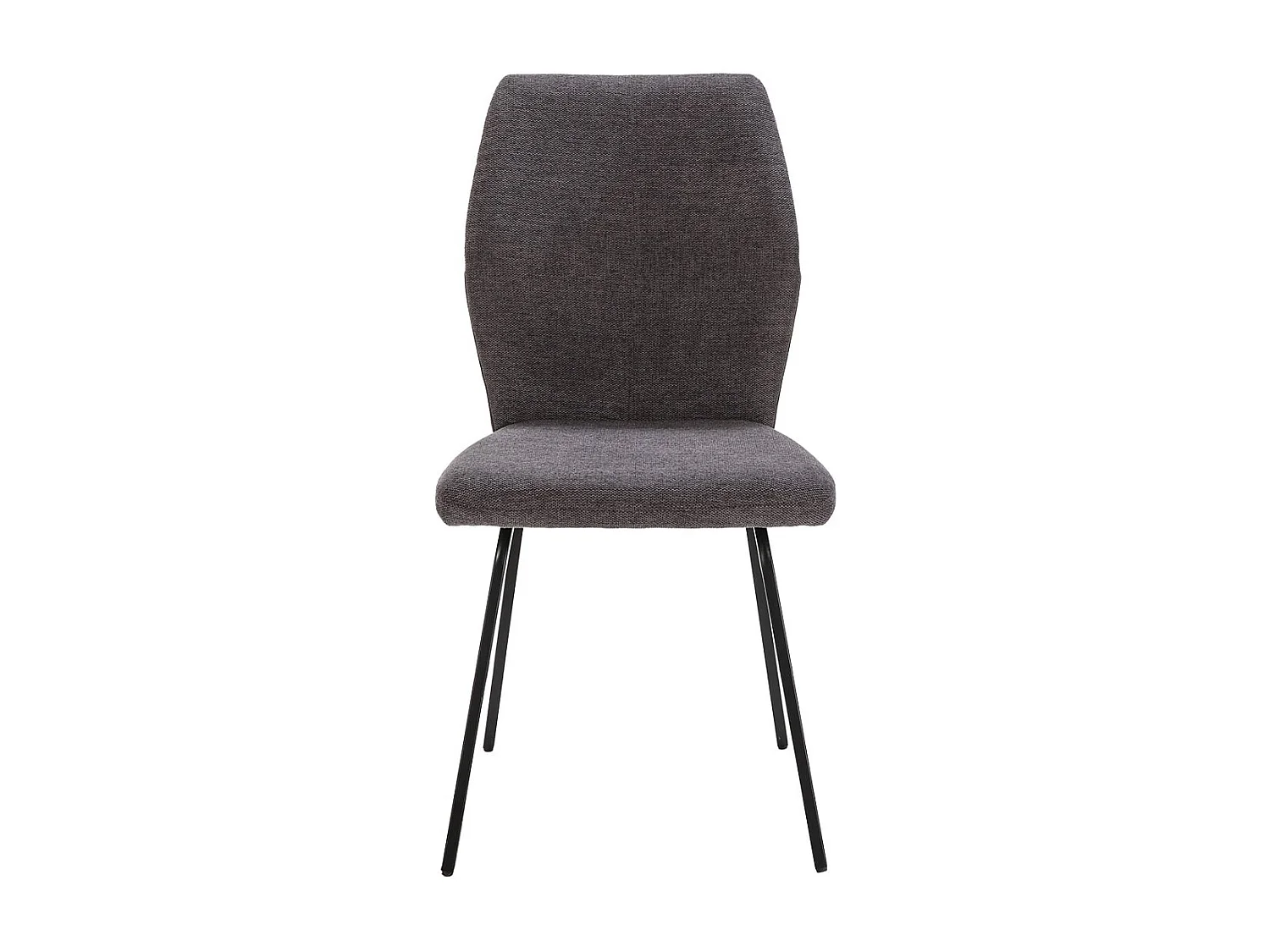 JASDA - Lot de 4 Chaises Bi-Matières Tissu et Simili Gris Anthracite