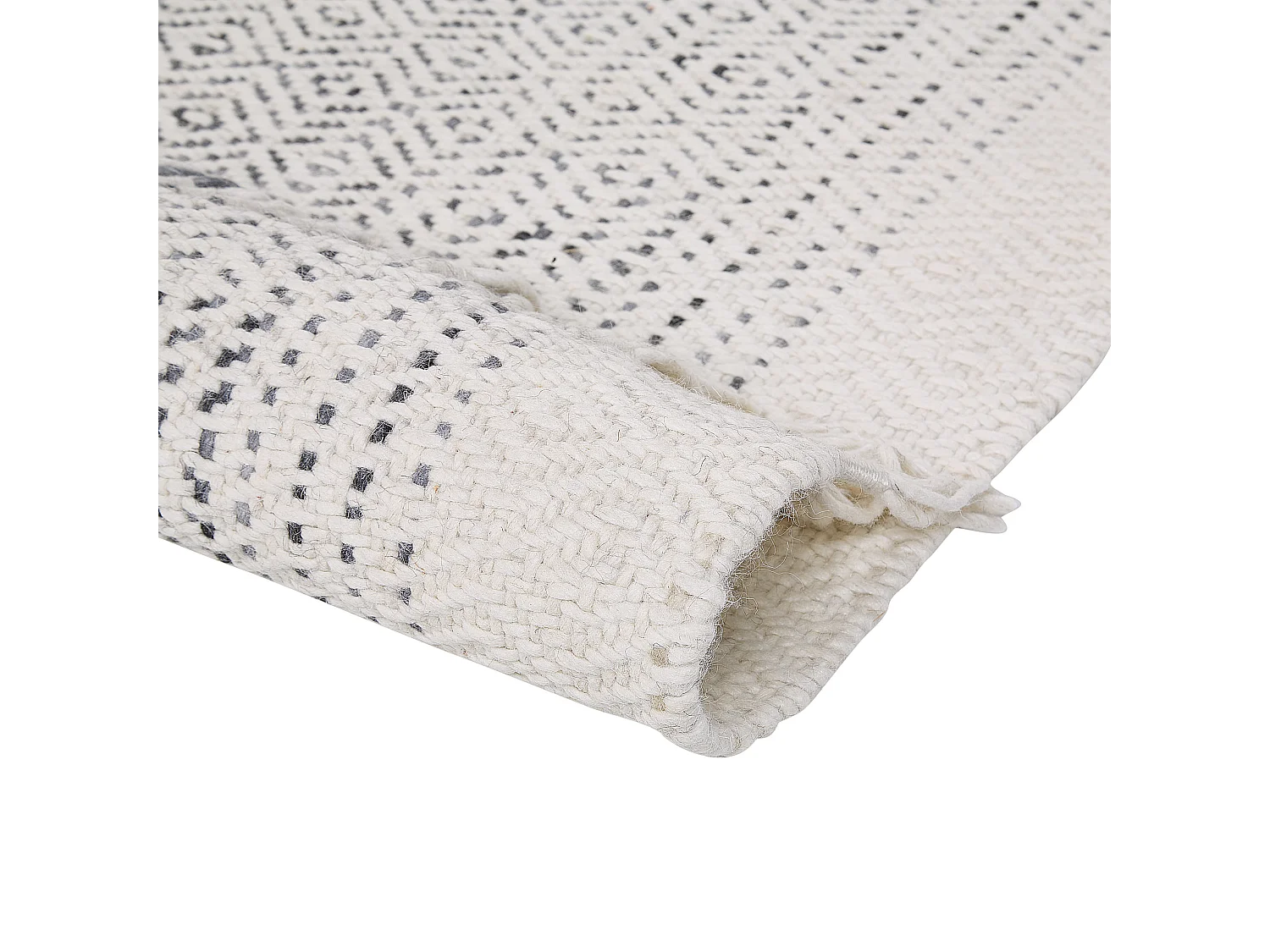 Tapete de lã branca e cinzenta 160 x 230 cm OMERLI
