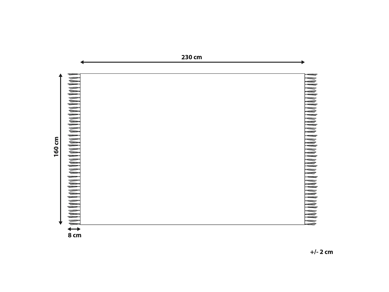 Tapete de lã branca e cinzenta 160 x 230 cm OMERLI