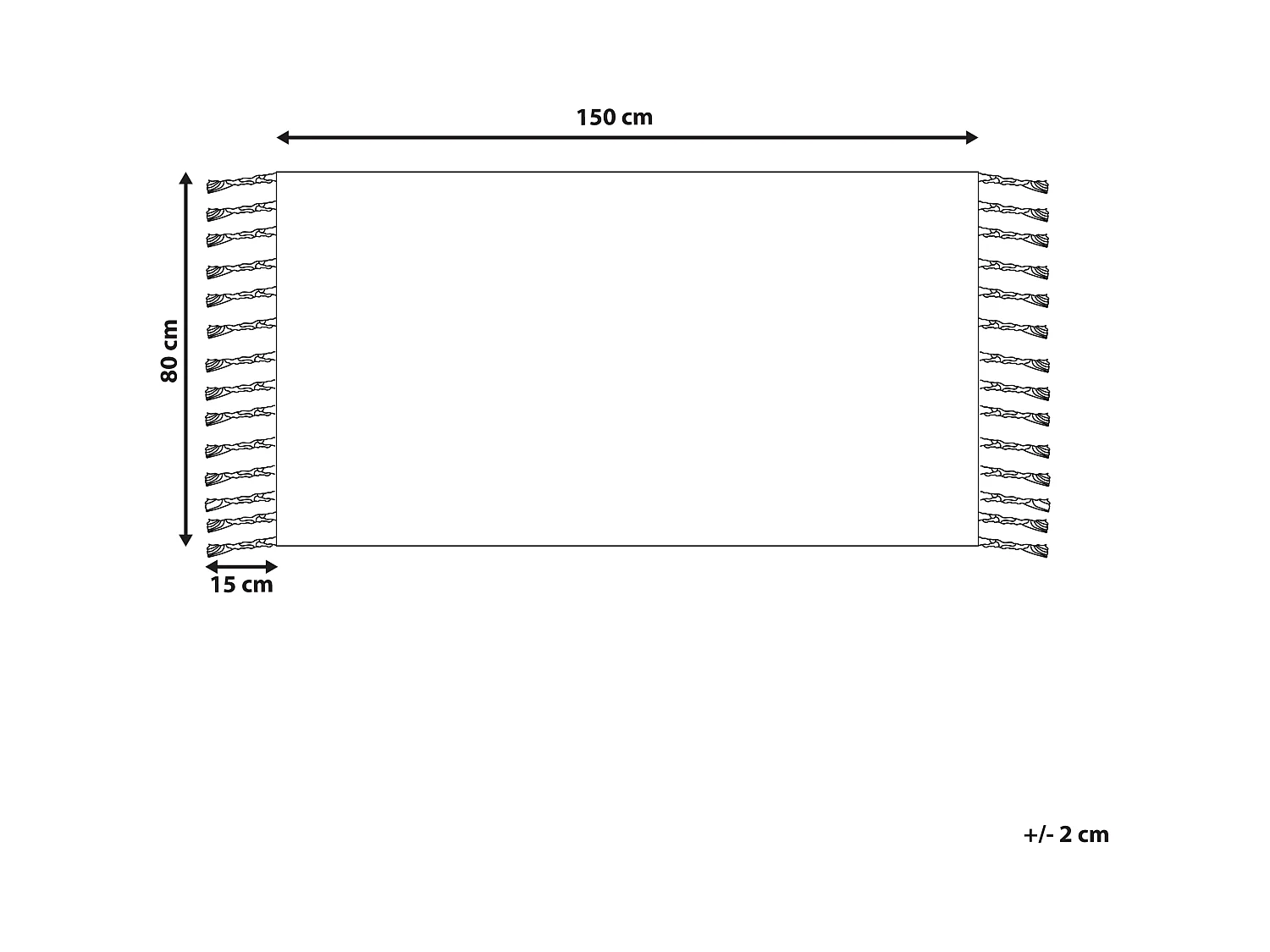 Dywan zewnętrzny 80 x 150 cm szaro-biały TABIAT