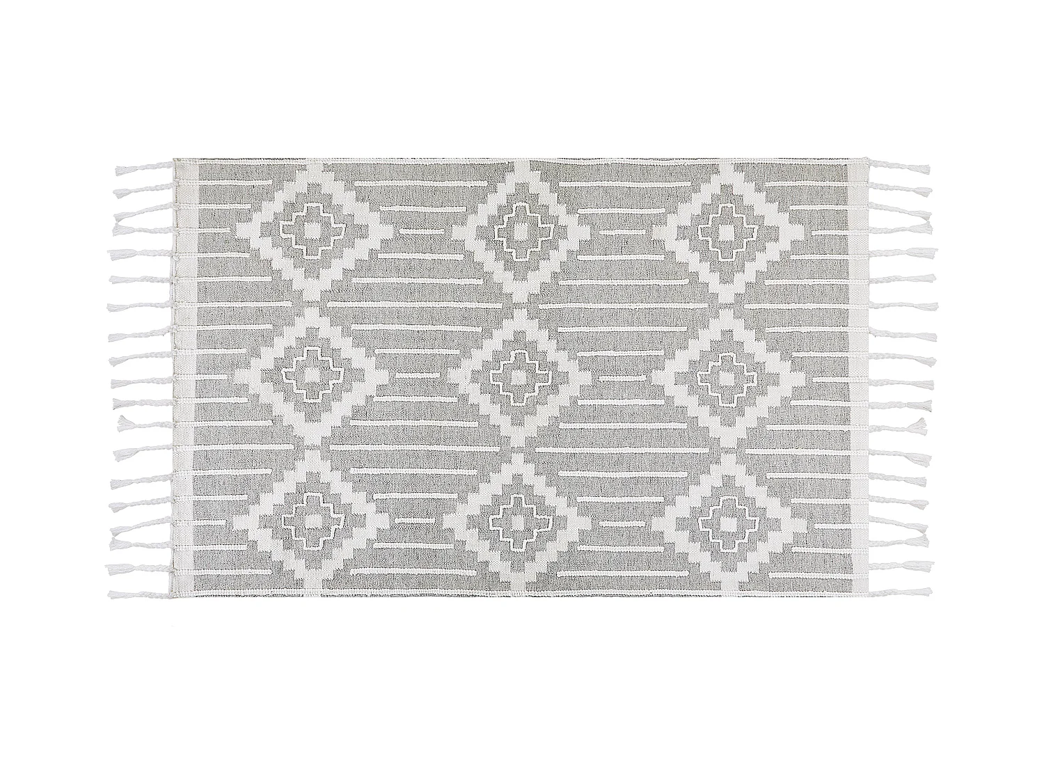 Tappeto da esterno grigio e bianco 140 x 200 cm TABIAT