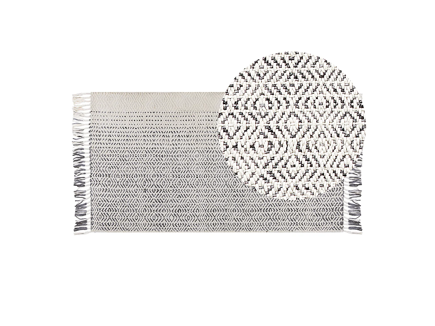 Tapis OMERLI Blanc 80 x 150 cm Laine