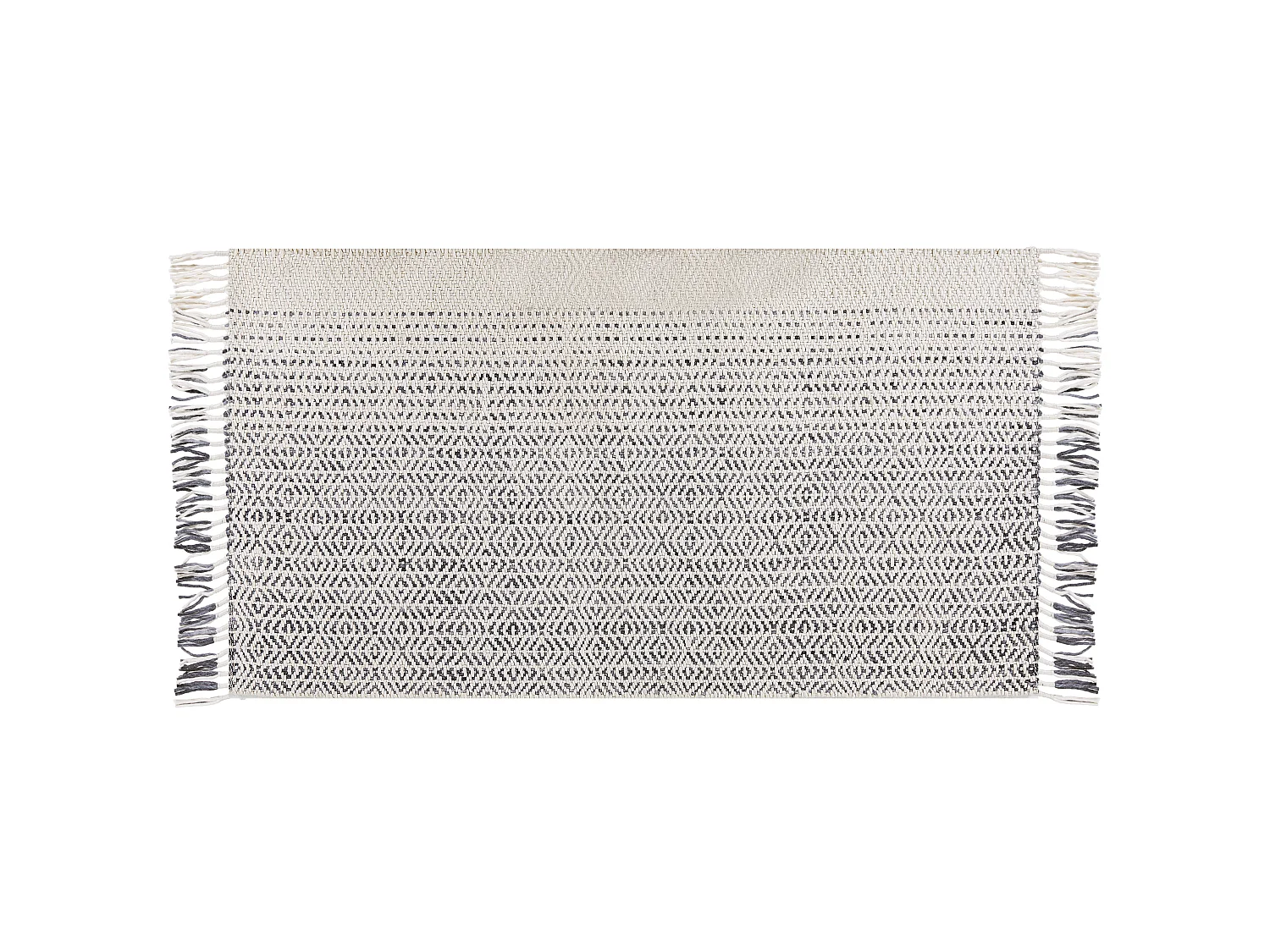 Tapete de lã branca e cinzenta 80 x 150 cm OMERLI