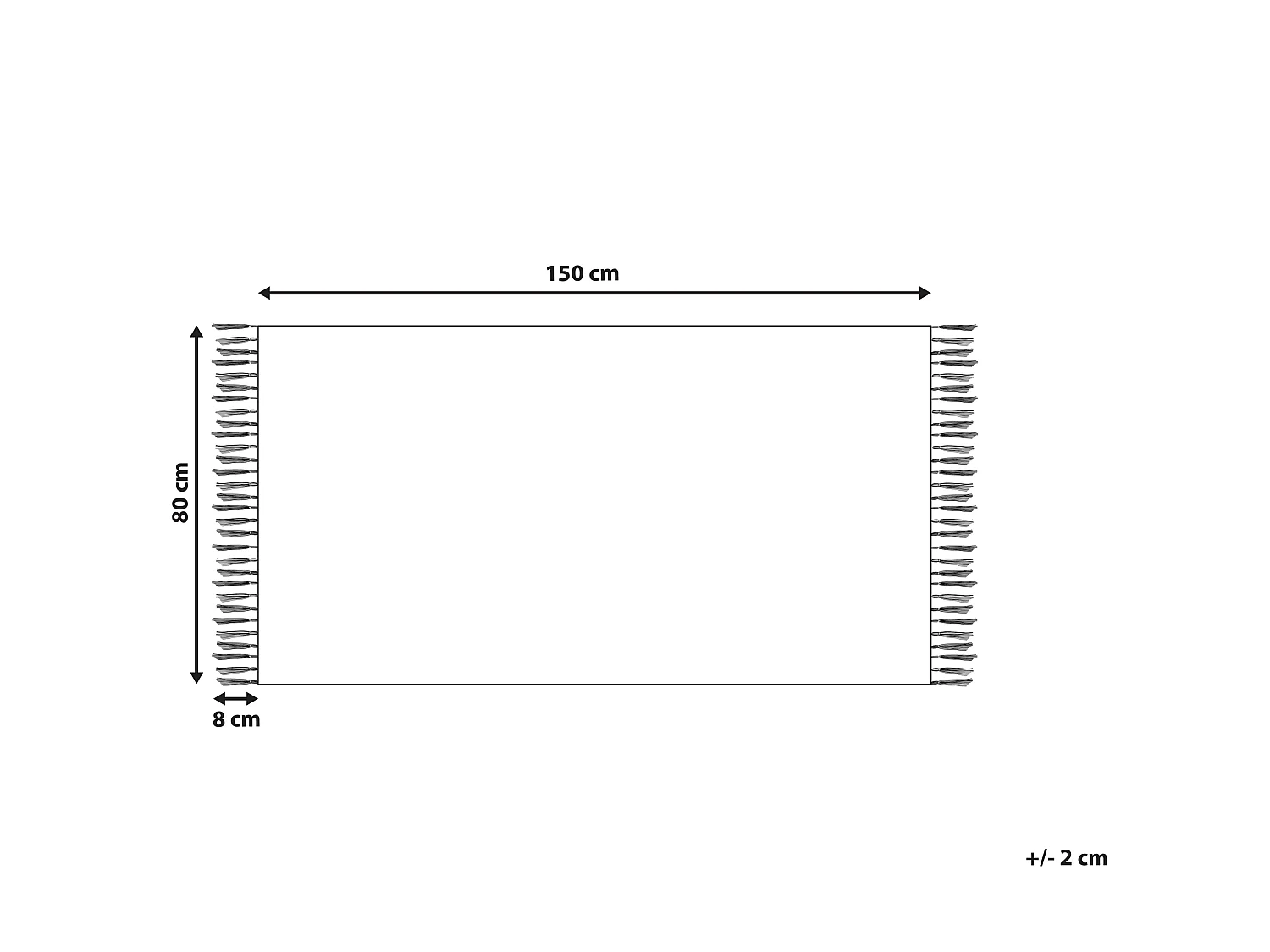 Tapete de lã branca e cinzenta 80 x 150 cm OMERLI