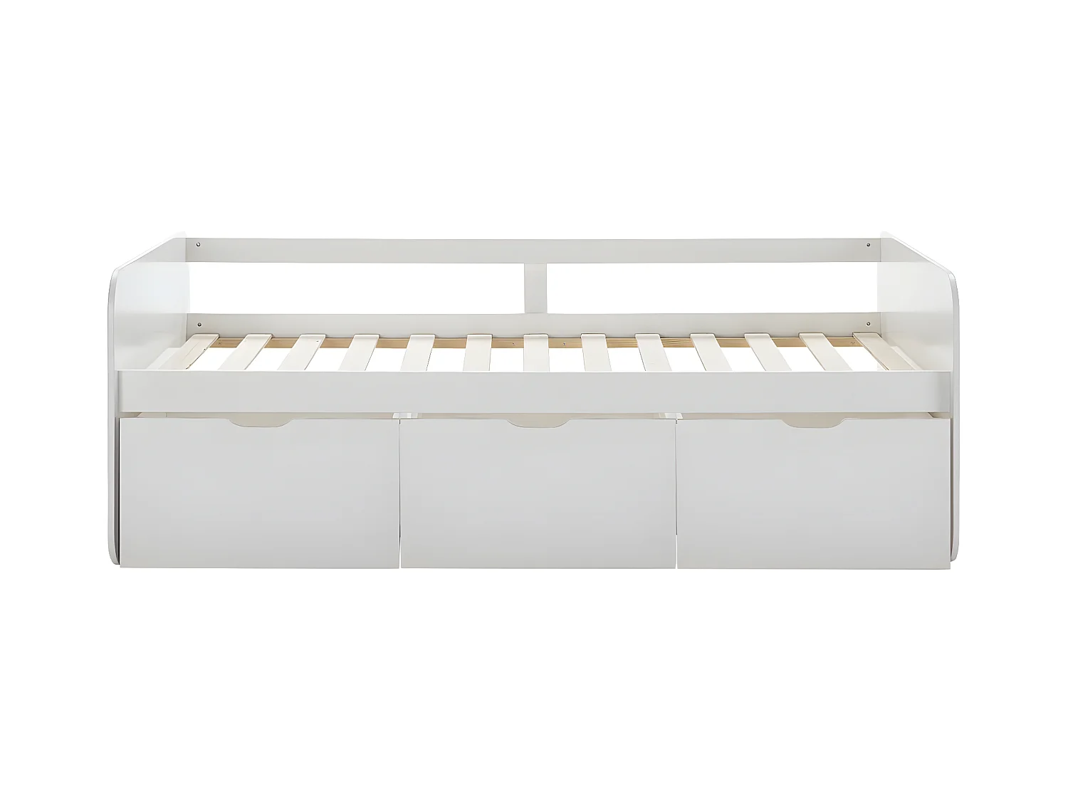 ZELLA - Lit 90x190cm + 3 Tiroirs Coloris Blanc