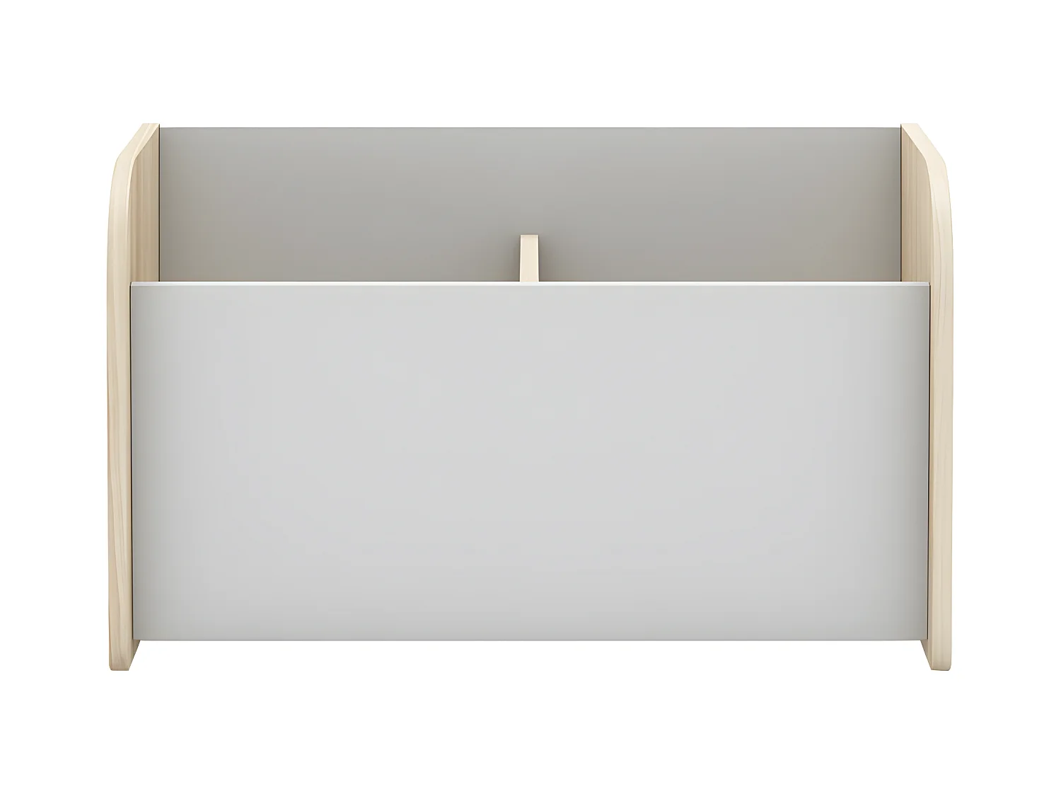 KAINA - Coffre à Jouets en MDF et Pin Coloris Blanc et Naturel