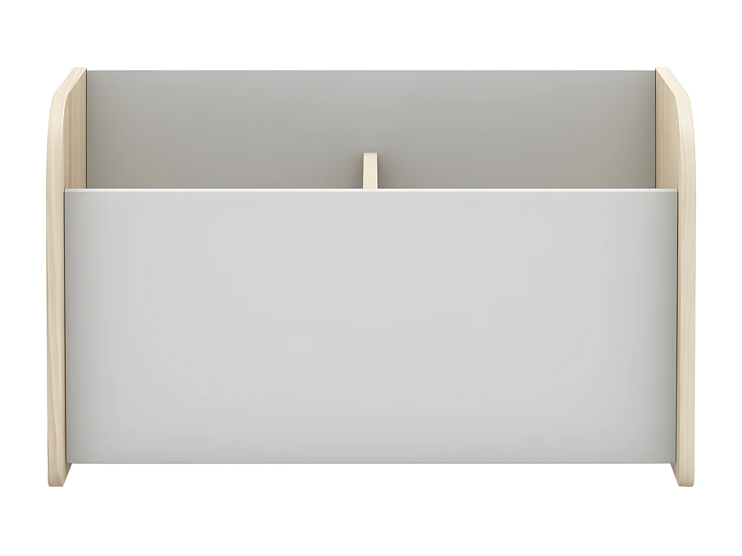 KAINA - Coffre à Jouets en MDF et Pin Coloris Blanc et Naturel