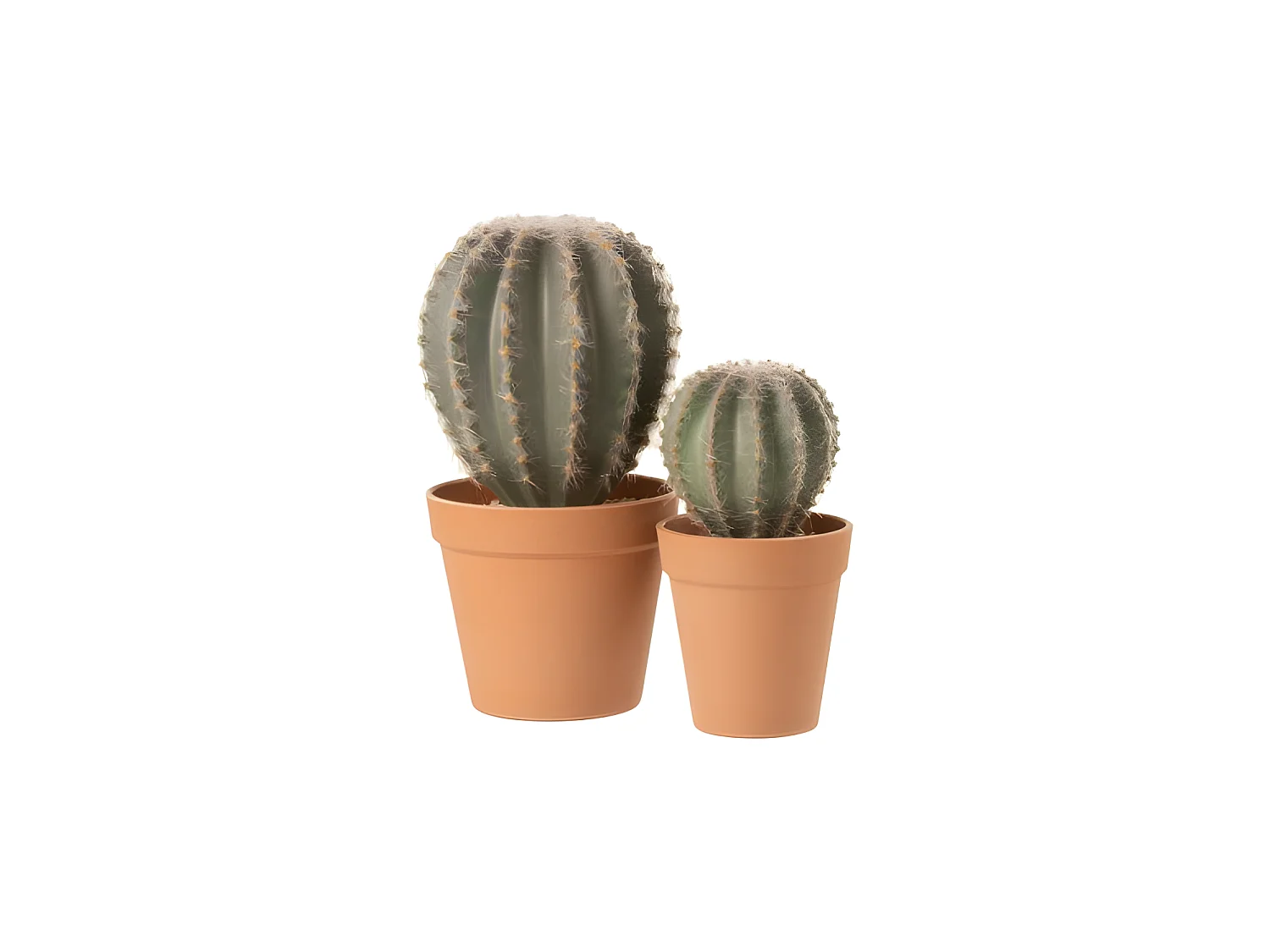 Cactus artificiel boule en pot 24x15x13 cm