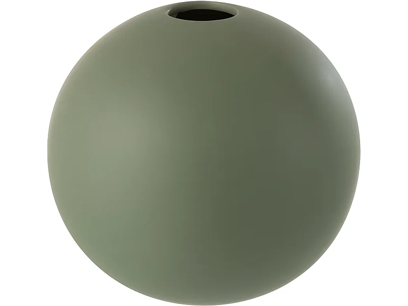 Jarrón bola cerámica verde Alt. 17 cm