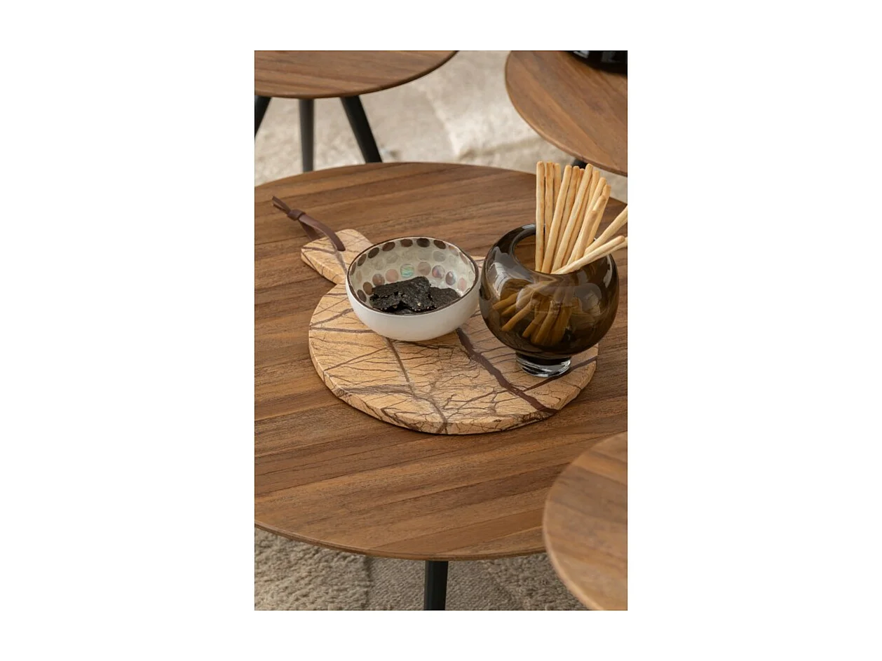 Jarrón de pie redondo vidrió marrón oscuro Alt. 13