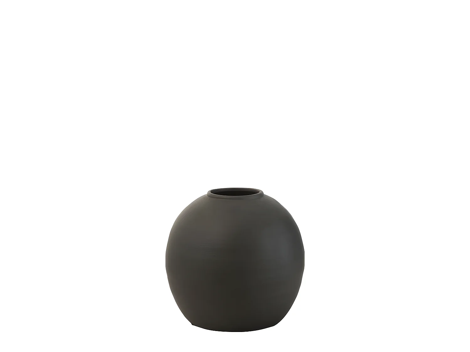 Vaso rotondo in cemento nero 30x30x28 cm