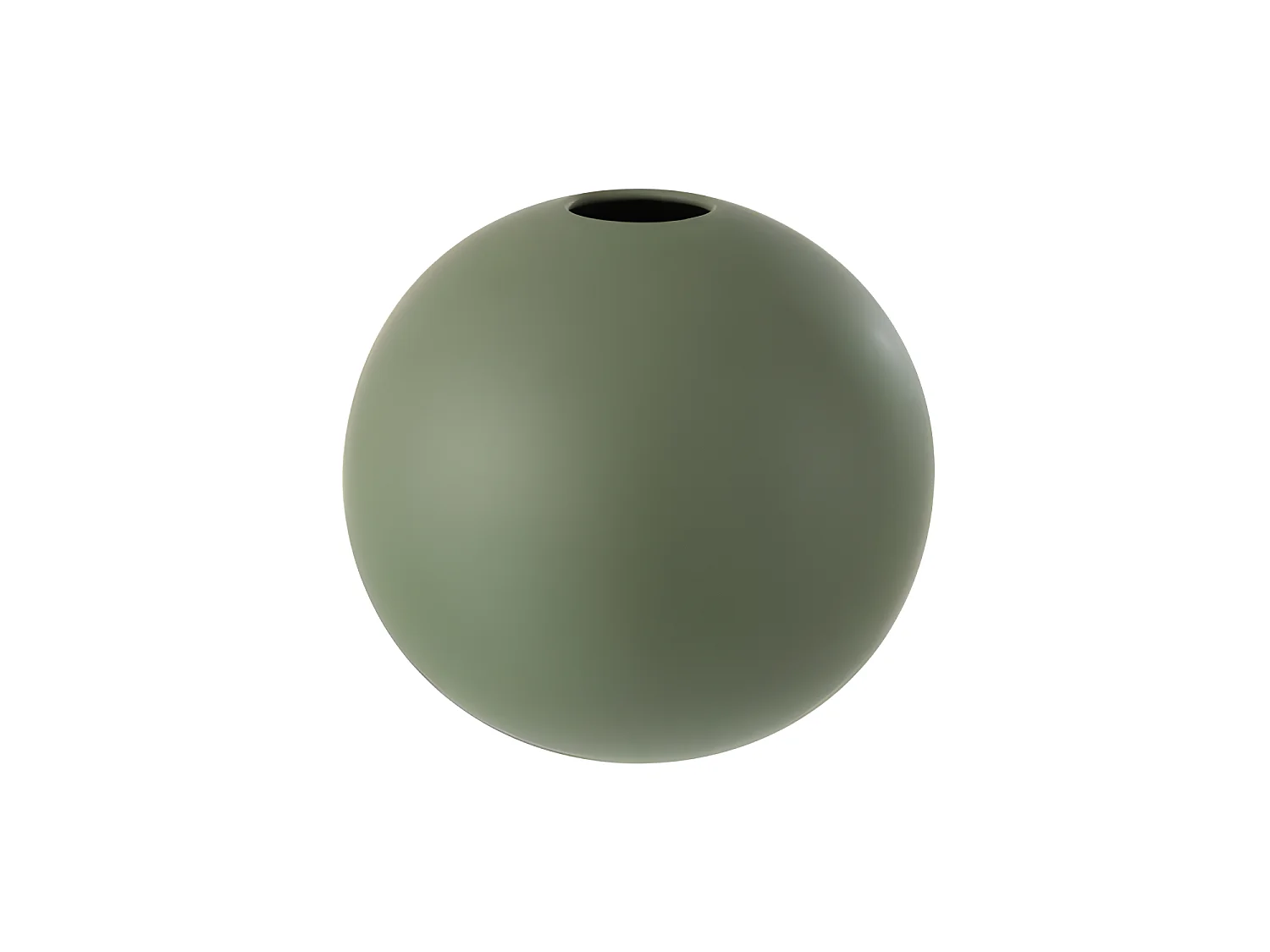 Jarrón bola cerámica verde Alt. 23