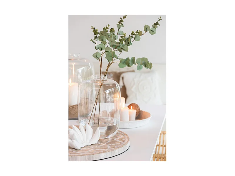 Jarrón cleo cristal transparente Alt. 35 cm