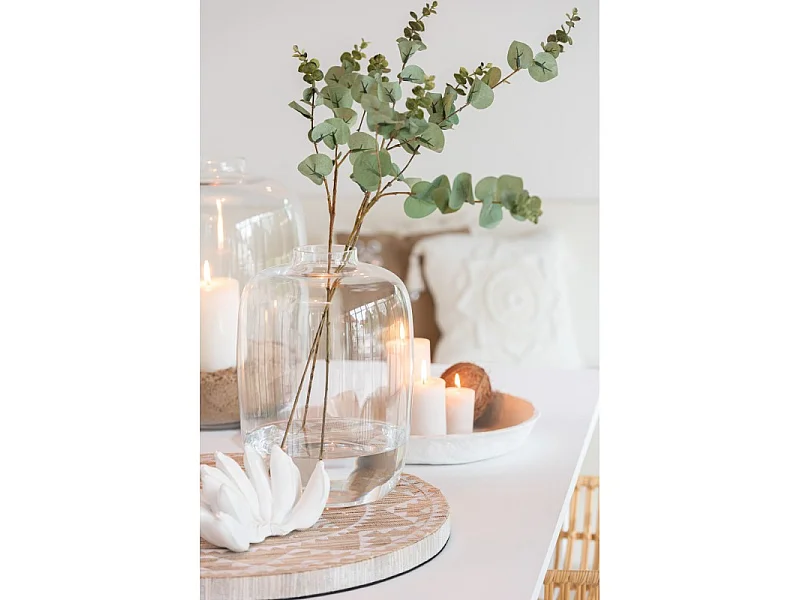 Jarrón cleo cristal transparente Alt. 35 cm