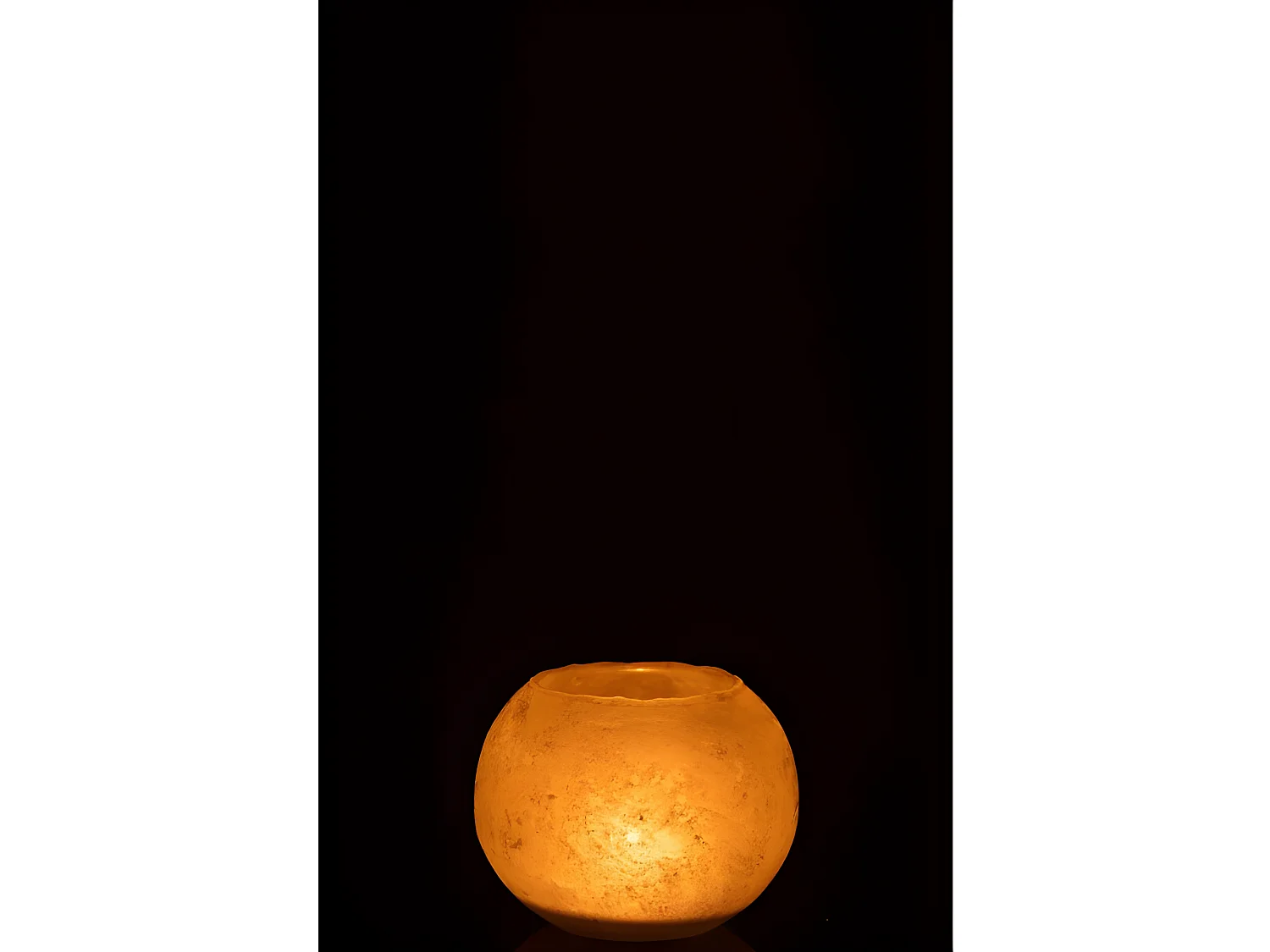 Jarrón soda redondo cristal oro Alt. 14 cm