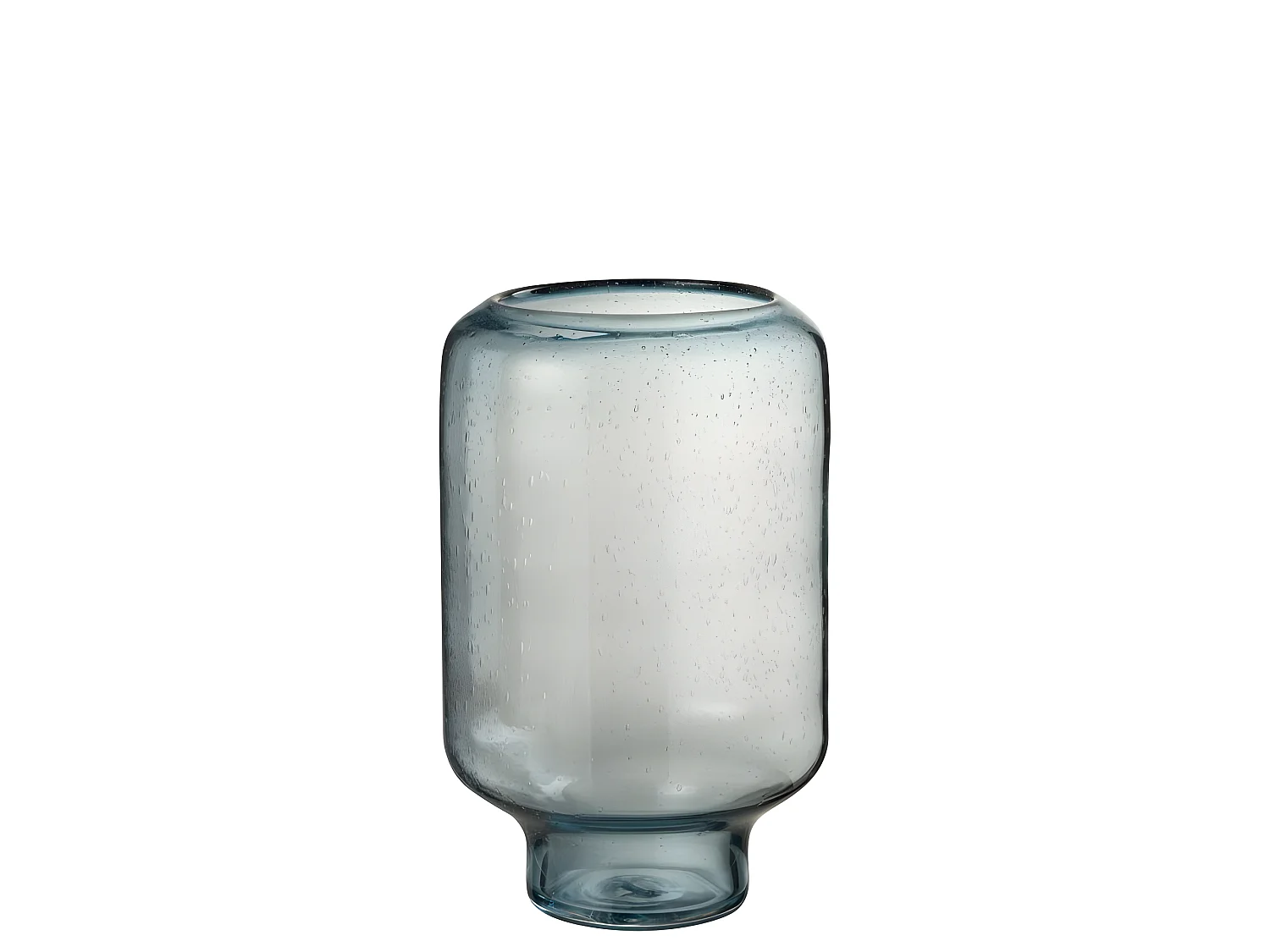 Jarrón nora de pie redondo vidrió azul Alt. 37 cm