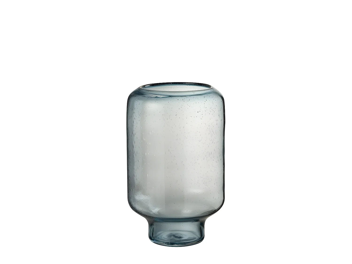 Vase sur pied en verre bleu clair 36x22x22 cm