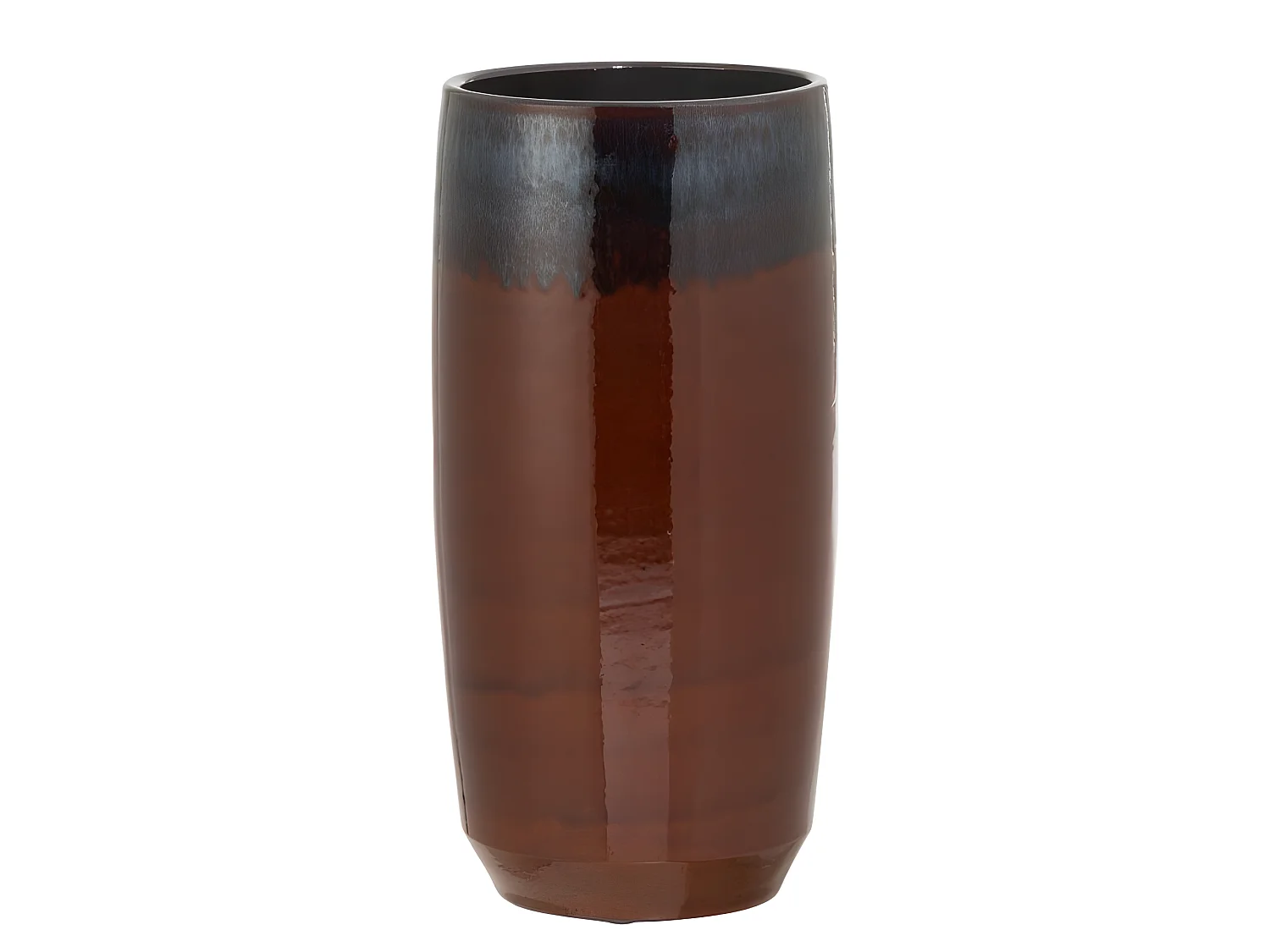 Jarrón borde cerámico negro/azul/rojo Alt. 45 cm