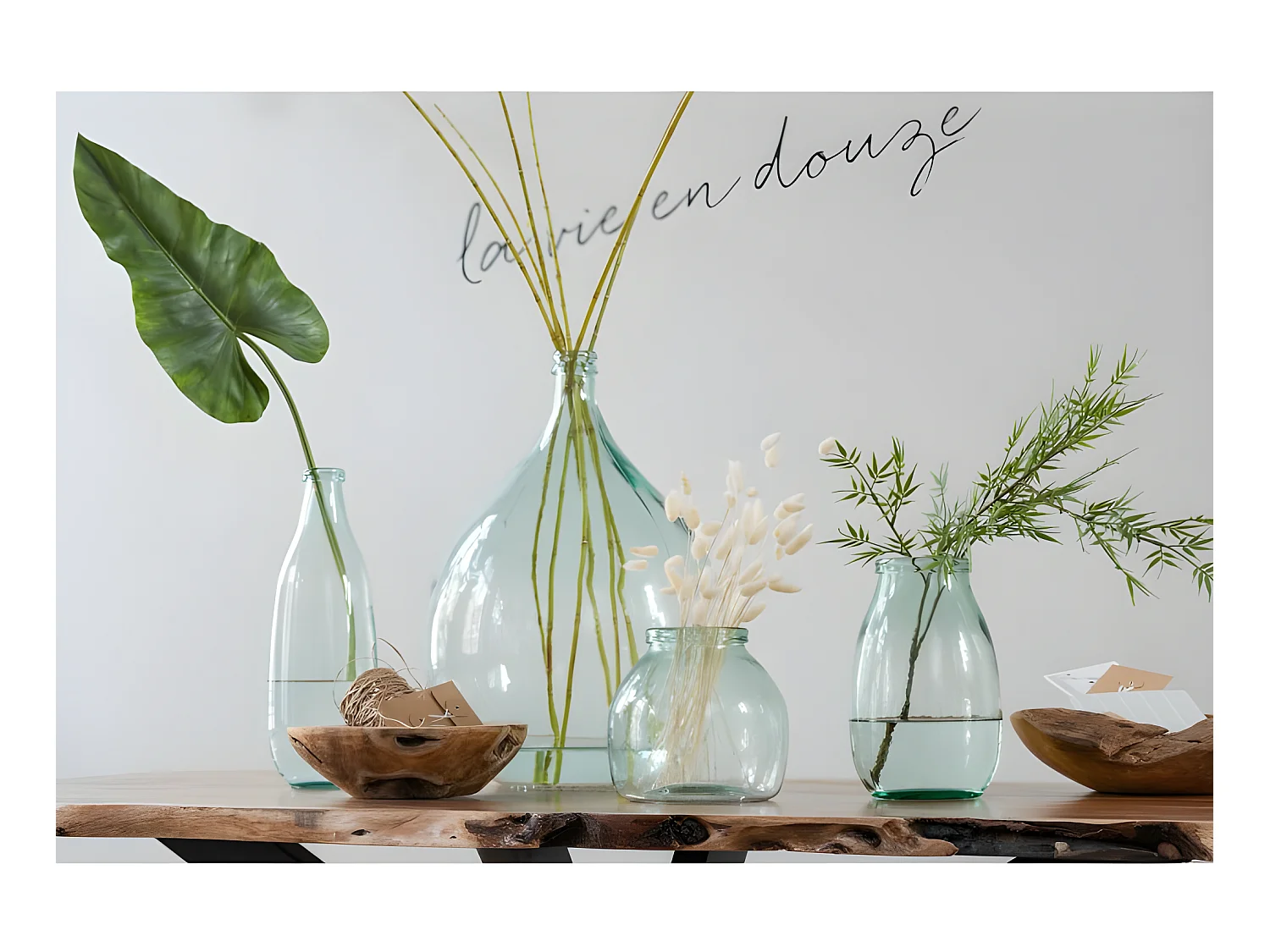 Jarrón alto cristal transparente Alt. 27 cm