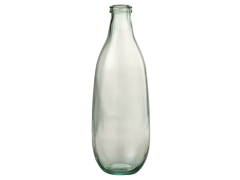 Jarrón botella cristal transparente Alt. 41 cm