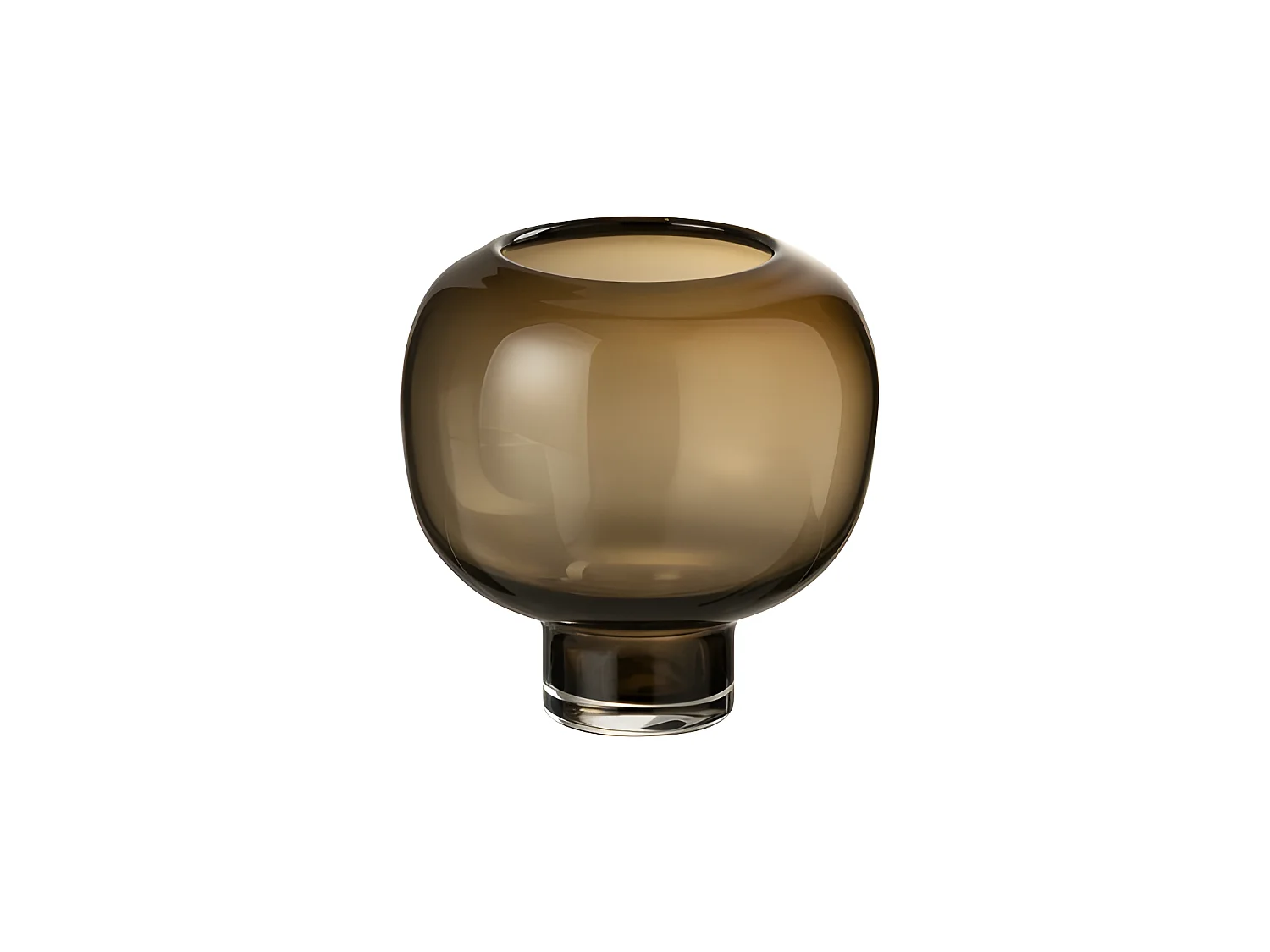 Vase boule sur pied marron 20x20x20 cm