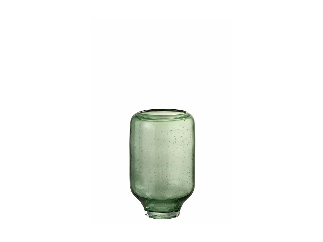 Vaso in vetro verde 27x18x18 cm
