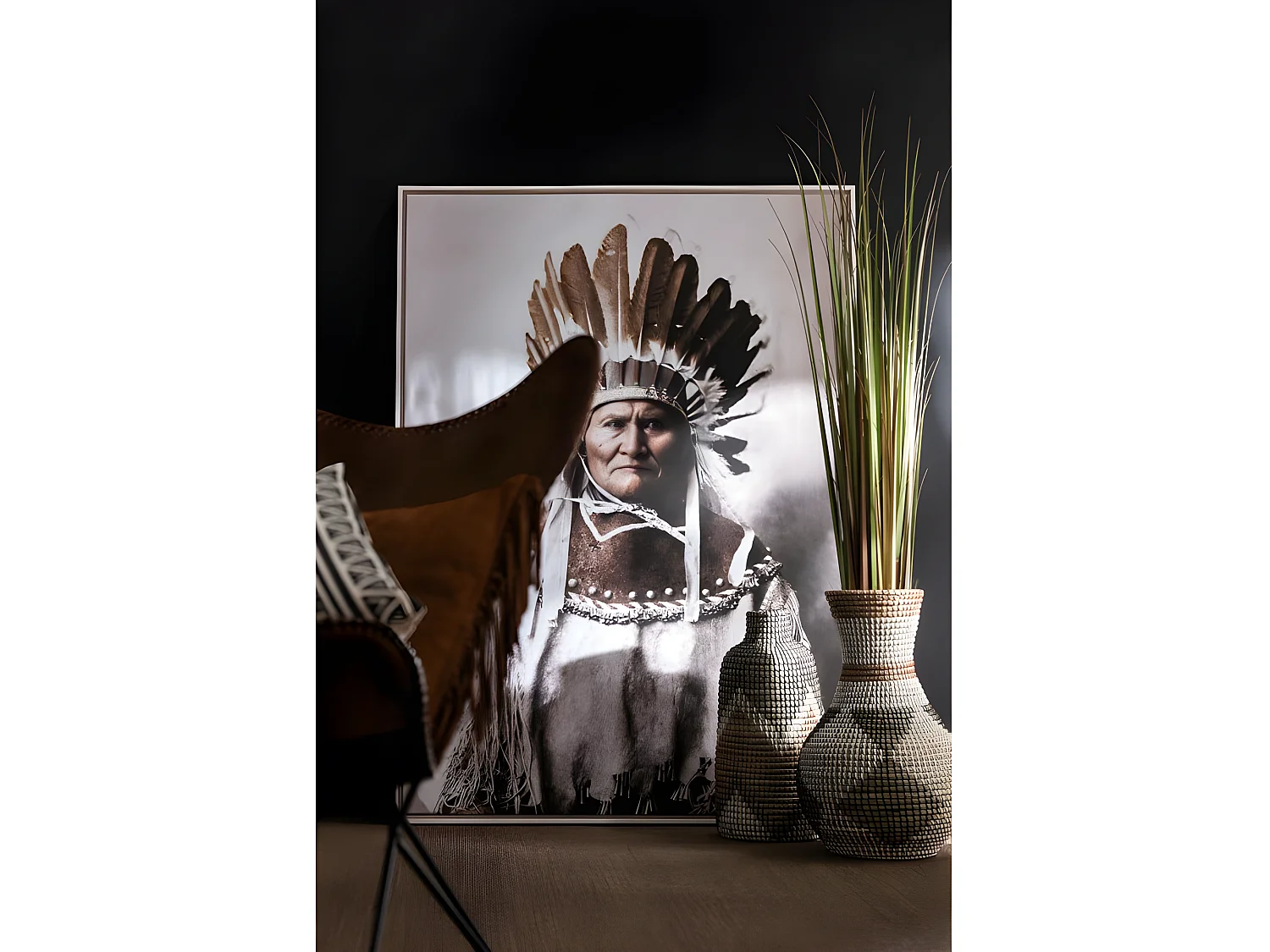 Fagot d'herbes en plastique vert H180cm