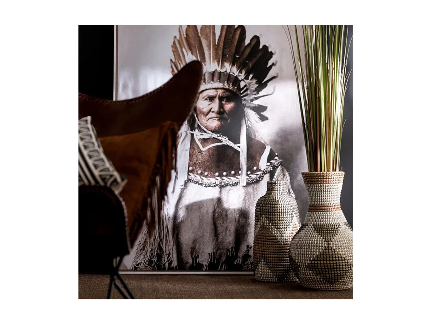 Fagot d'herbes en plastique vert H180cm