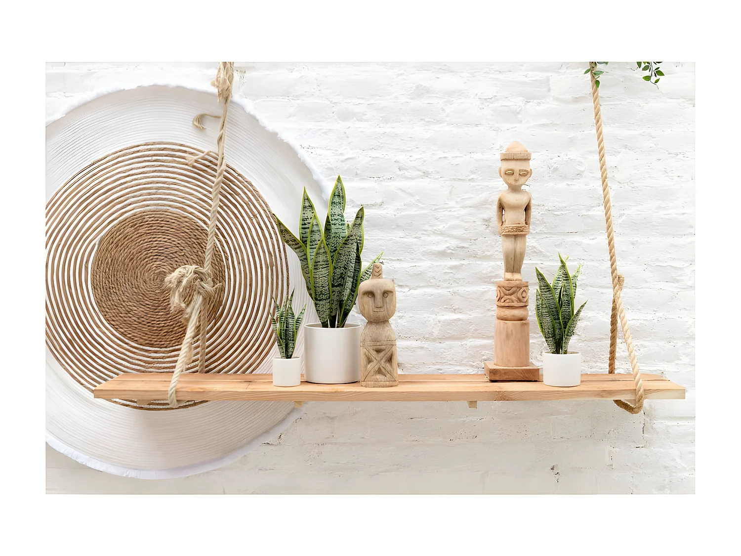 Vaso di sansevieria artificiale in plastica verde 10x10x36 cm