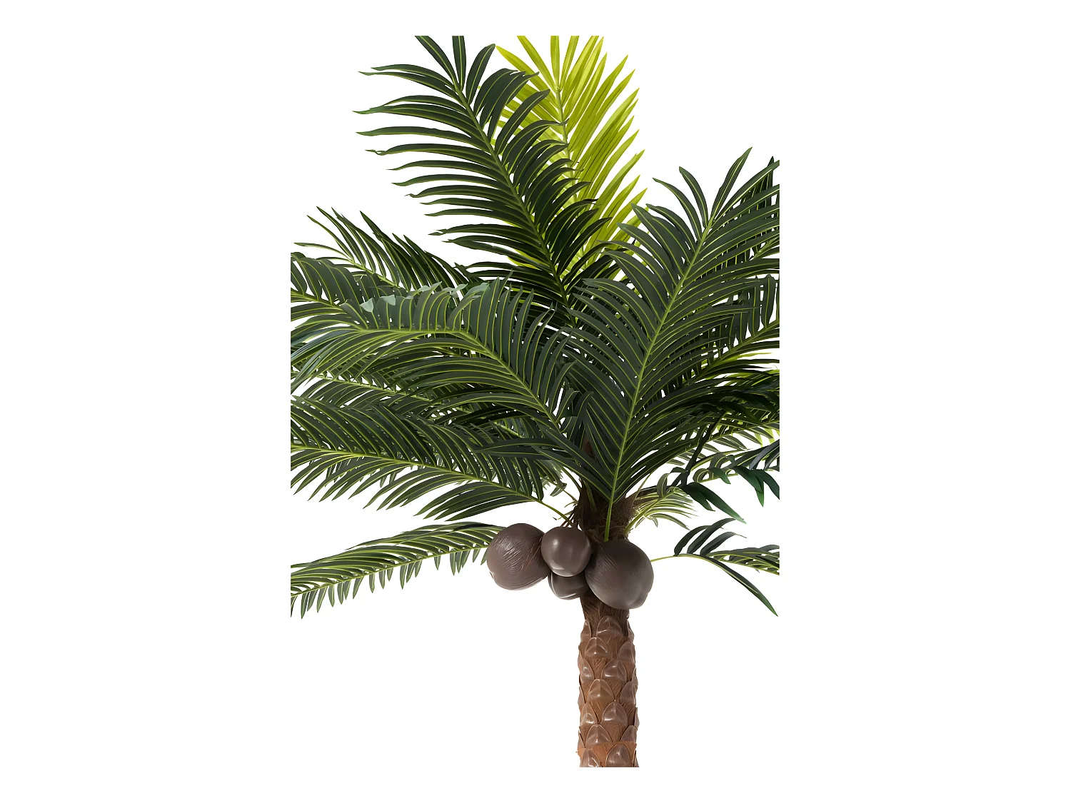 Plante Artificielle "Palmier 4 Noix de Coco" 350cm Vert