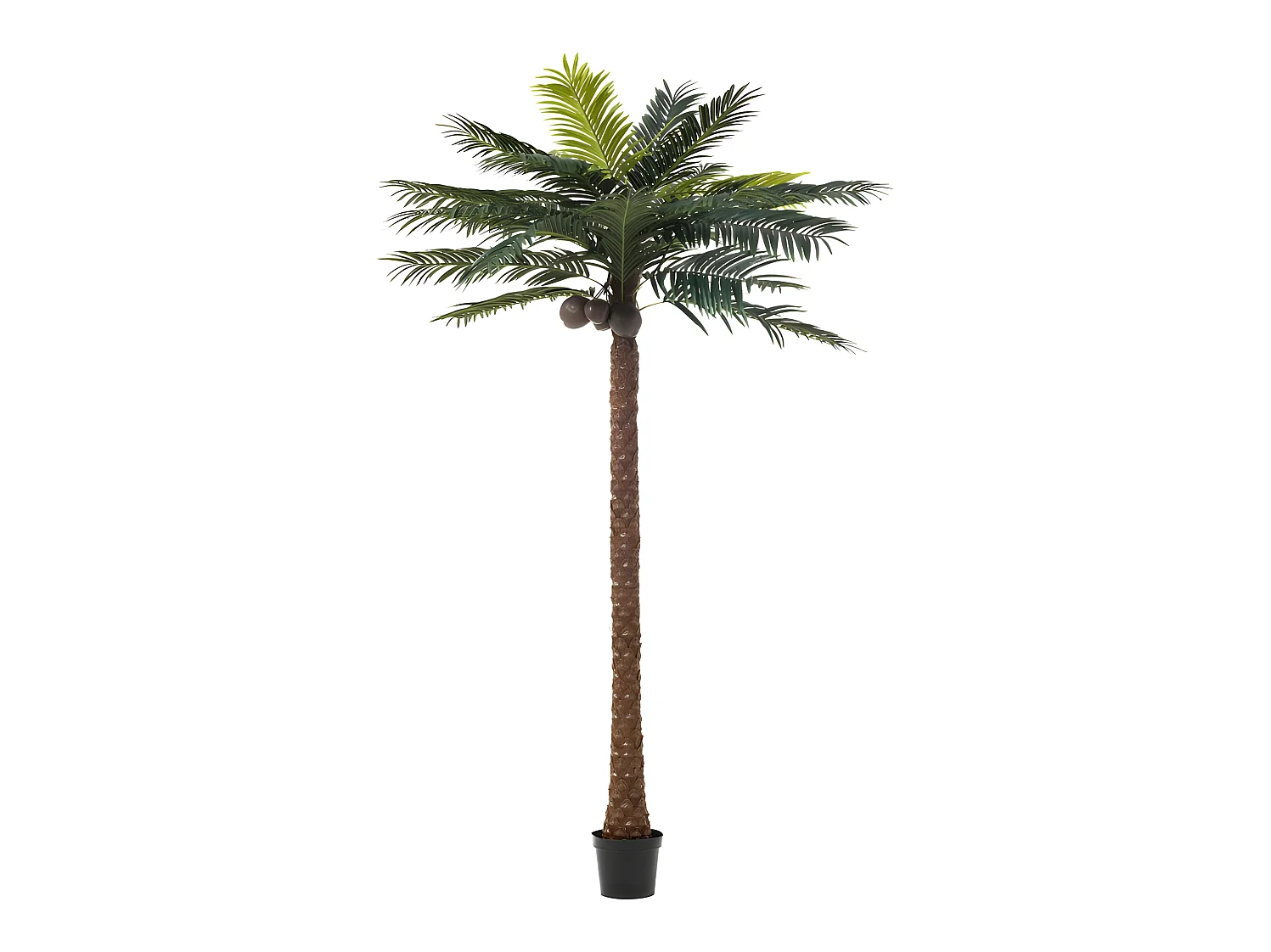 Plante Artificielle "Palmier 4 Noix de Coco" 350cm Vert