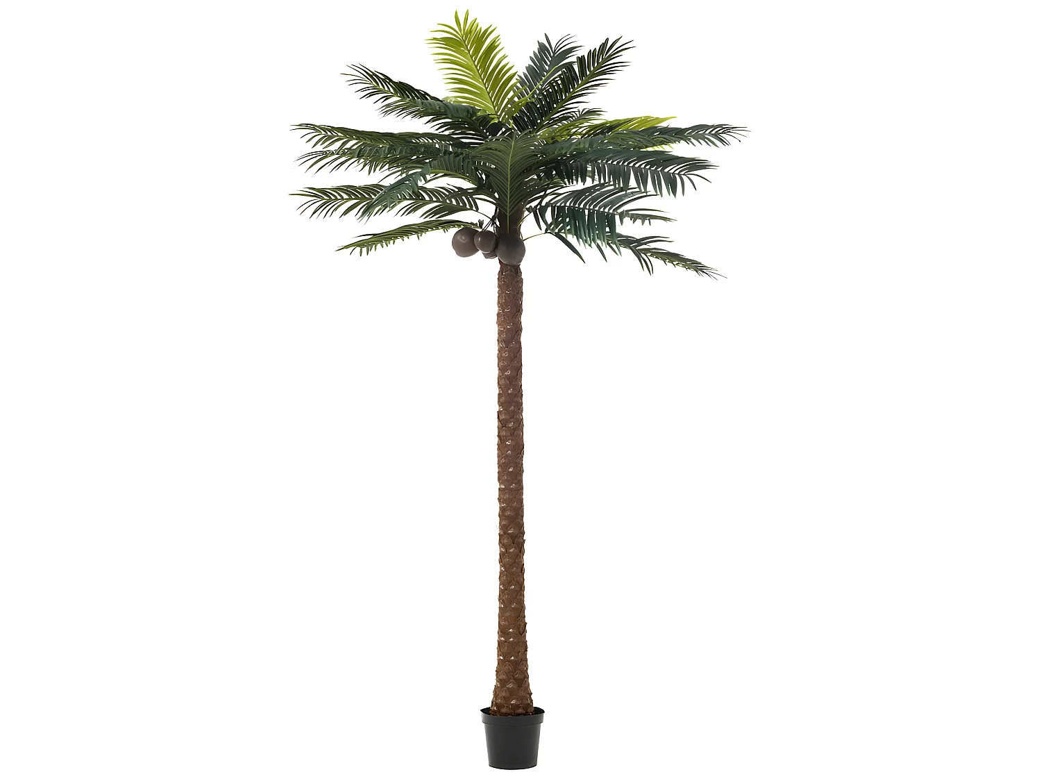 Plante Artificielle "Palmier 4 Noix de Coco" 350cm Vert