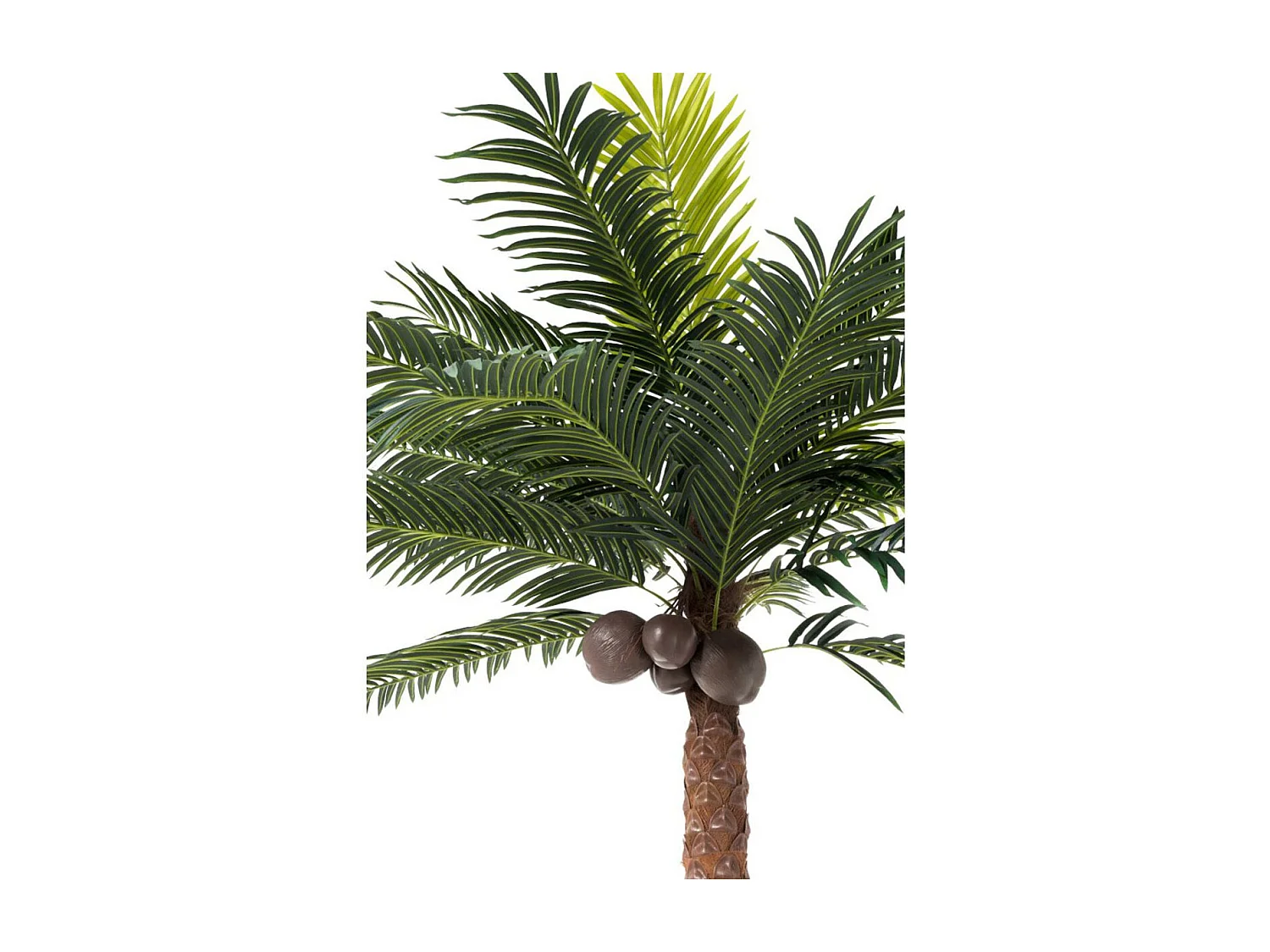 Palmera artificial con cocos de plástico verde 190x190x350cm