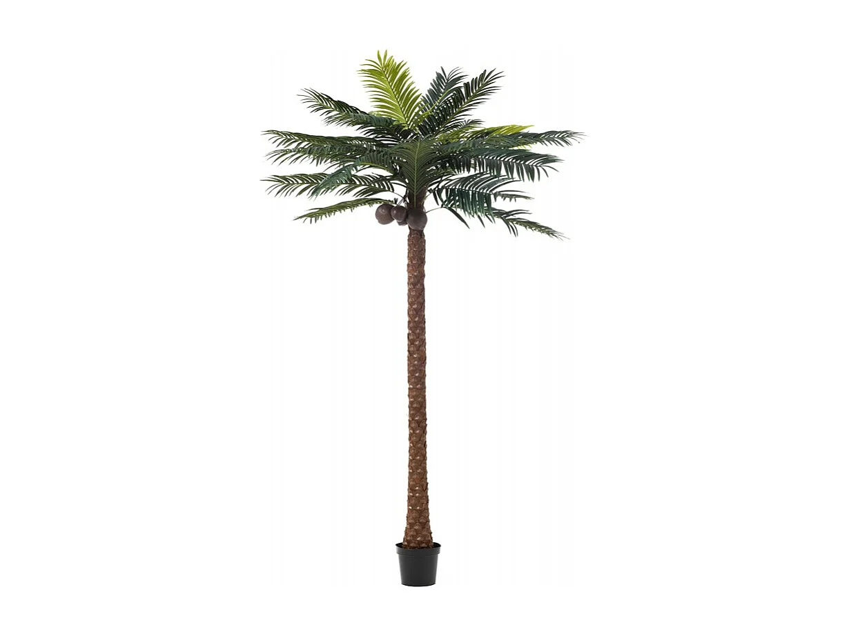 Palmera artificial con cocos de plástico verde 190x190x350cm