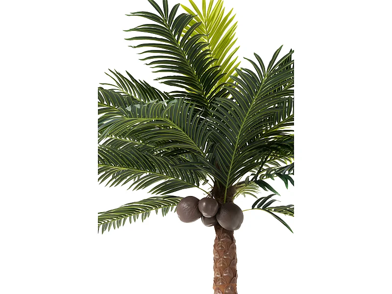 Plante Artificielle "Palmier 4 Noix de Coco" 350cm Vert